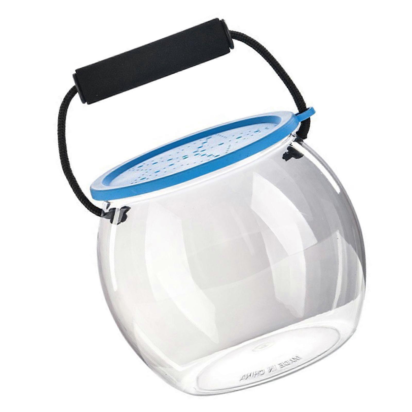 Portable Silicone Lid Fishtanks Easy to Use Safe Fish Transport Container Tanks For Beach Seaside Use Small Fishtanks Multicolor