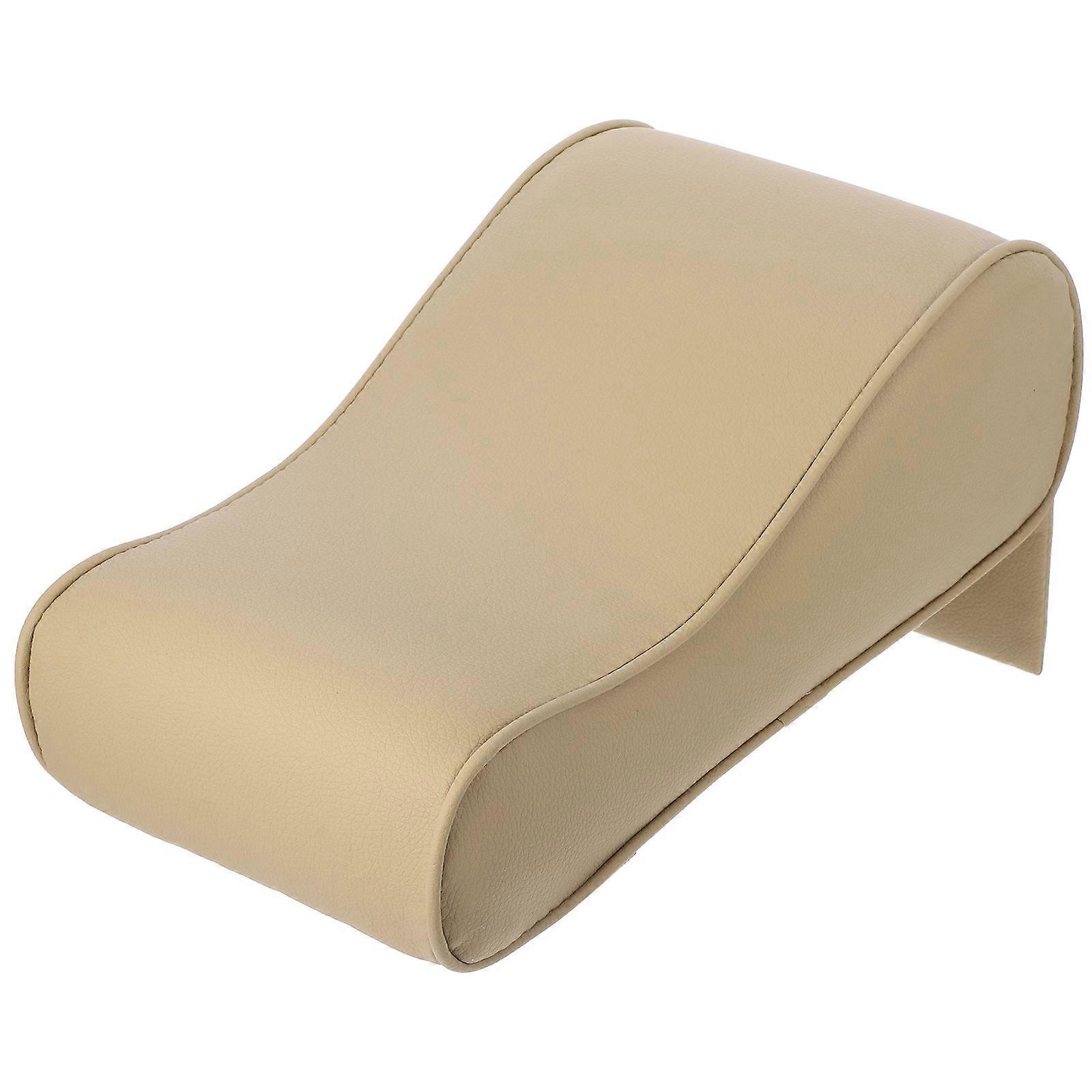 Car Armrest Pad for Comfortable Driving Experience with Built-in Storage Beige