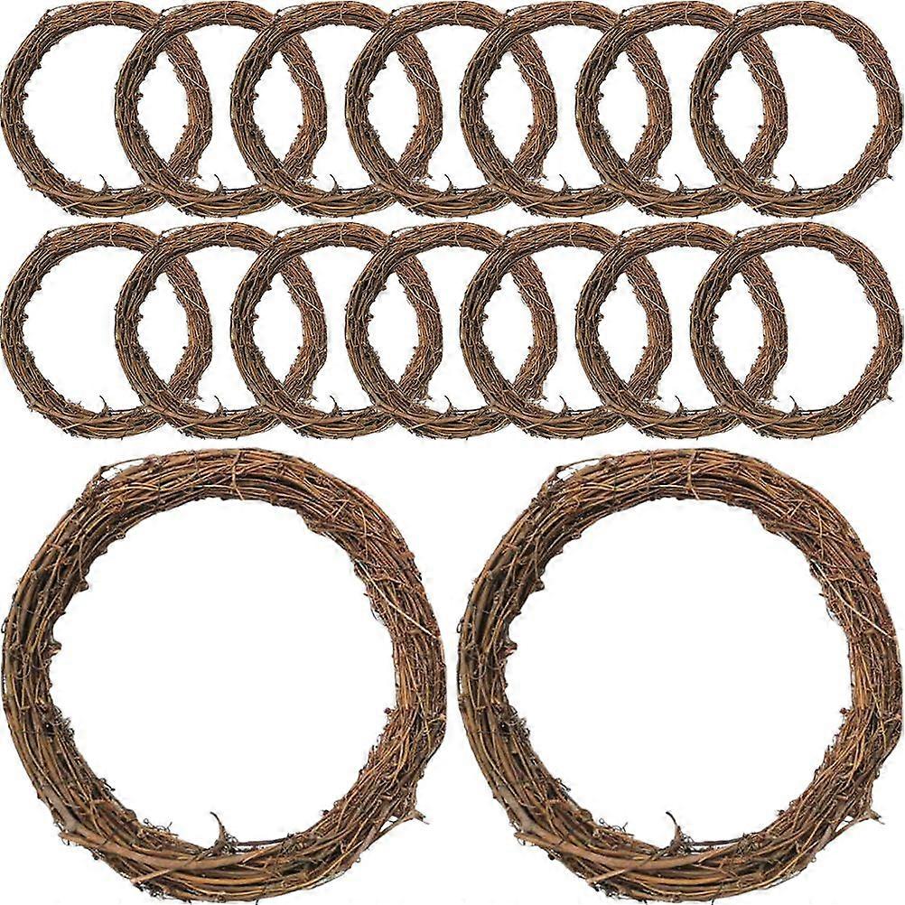 16pcs Rattan Naturale Corone Fai Da Te Rami di Vite Corona Rattan Corona Facendo Cerchi