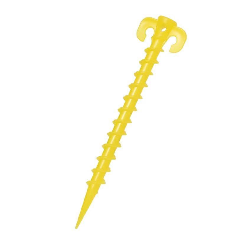Outdoor羊角Spiral Ground Stakes, 10-piece Set, Labor-saving and Durable PP Material