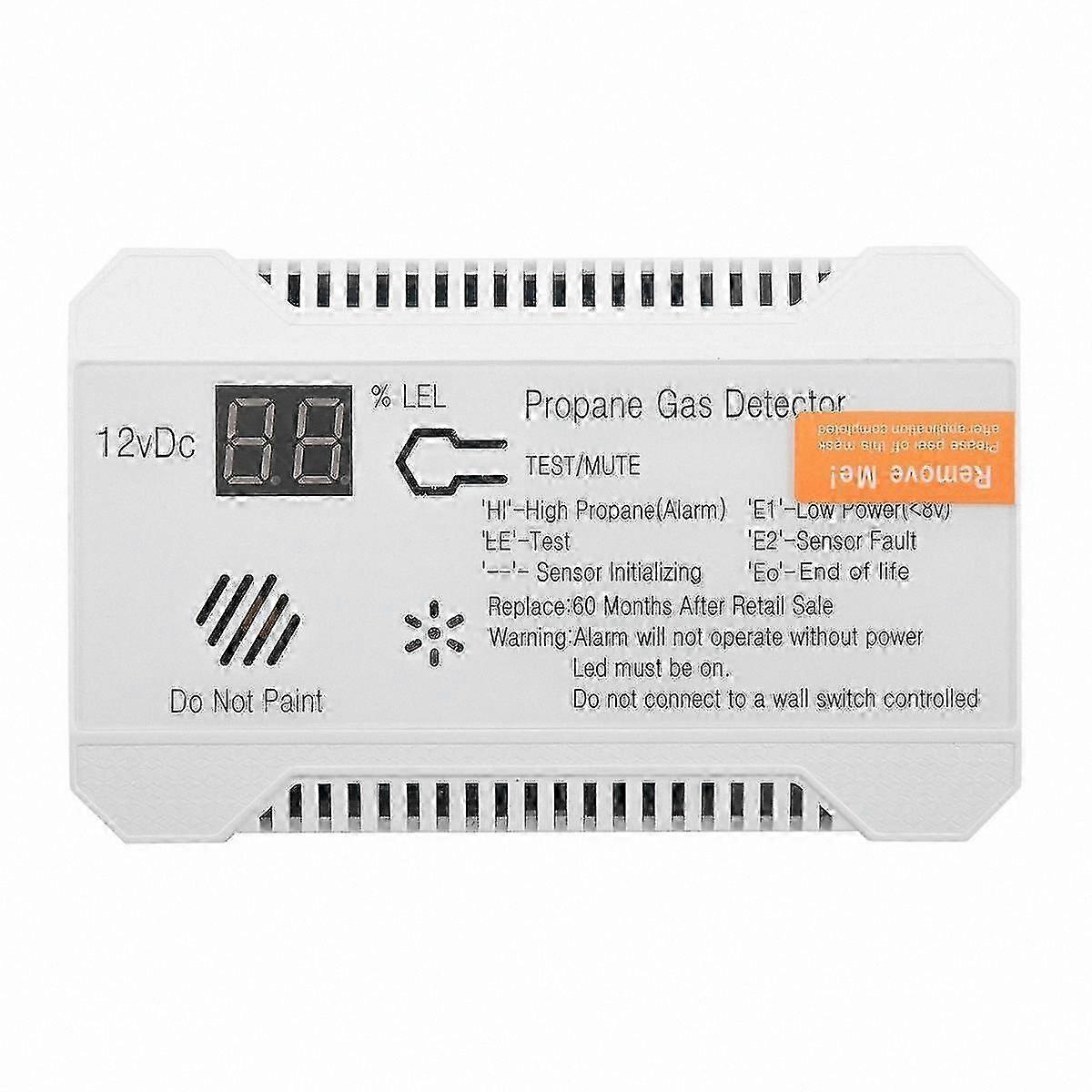 12V Gas Leak Alarm with 85DB Siren for Propane and Natural Gas Detection in Cars, RVs, and Homes