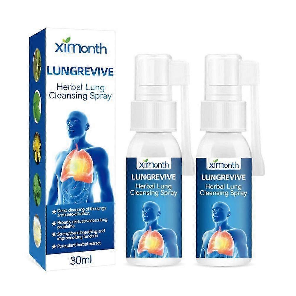 Herbal Lung Cleansing Spray Pack - 3 μονάδες Lung Detox Solution για φυσικό καθαρισμό των πνευμόνων