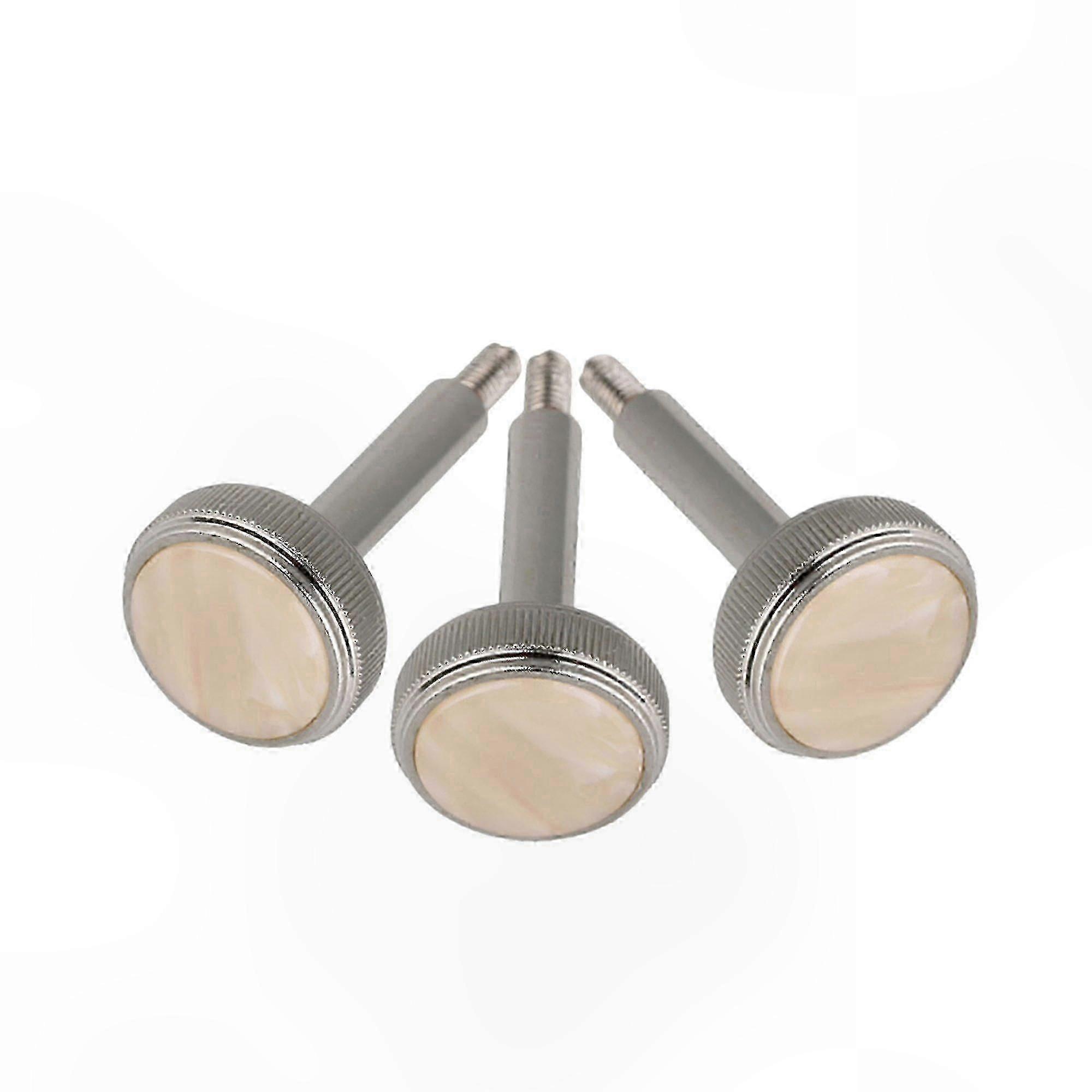 3-Pack Valve Finger Buttons for Euphonium, Brass with Nickel Plating