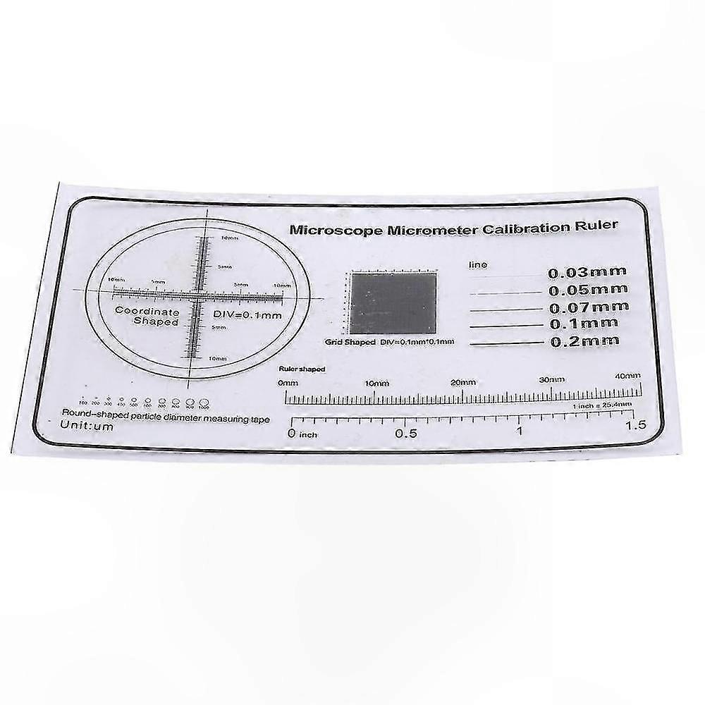 Precision Measurement Tool: Optical Micrometer Correction Sheet for Microscope Calibration