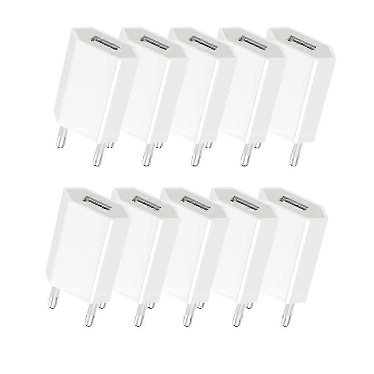 10Pcs Mini Usb Wall Charger Plug Adapter Charger Plug EU Plug