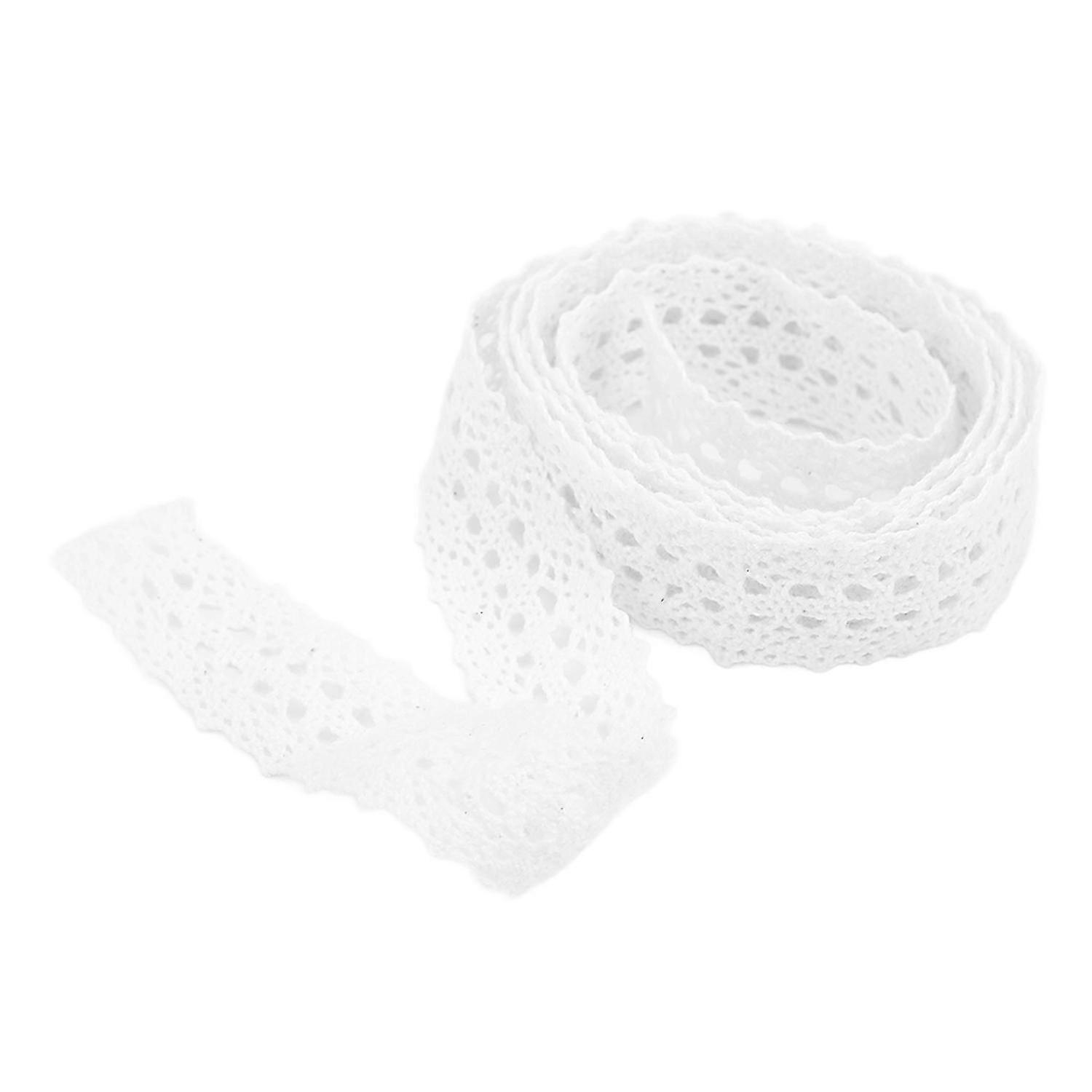 Lace Trim 20 Yards Long 2.3cm Width Exquisite Pattern Skin Friendly Durable Wide Application White L