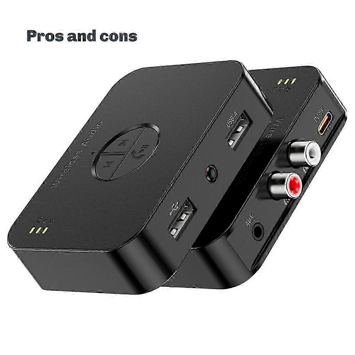 Wireless APTX-Bluetooth 5.4 o Transmitter Receiver with 3.5MM AUX Adapter
