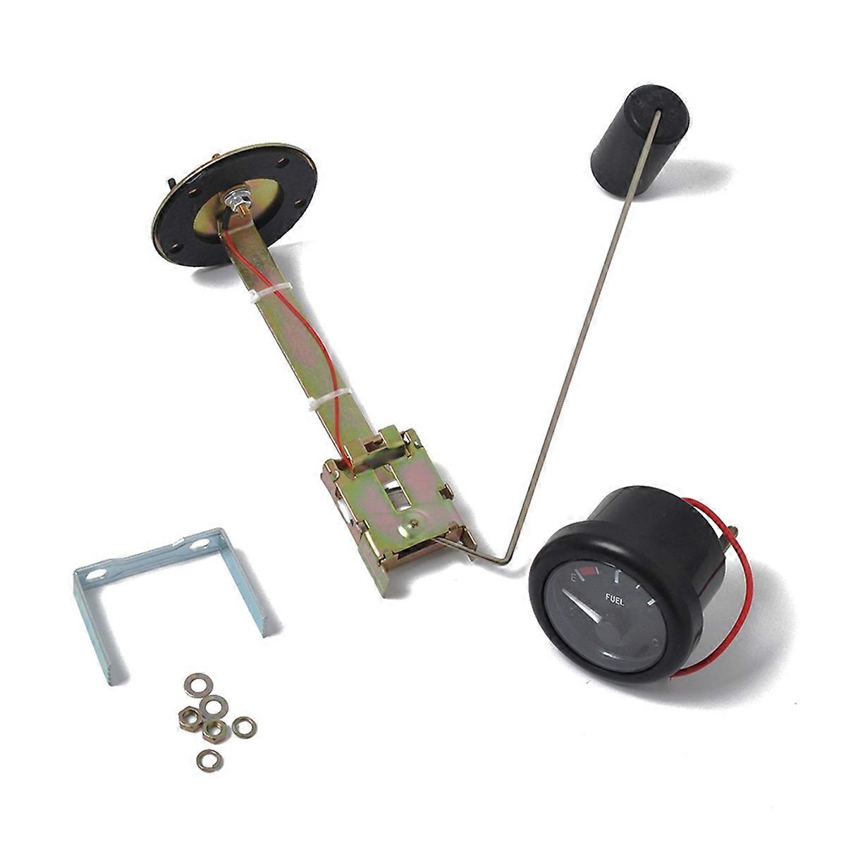 52mm Universal Oil Pressure Gauge with Indicator Light&Oil Level Sensor for Car Boat Marine Yacht Le