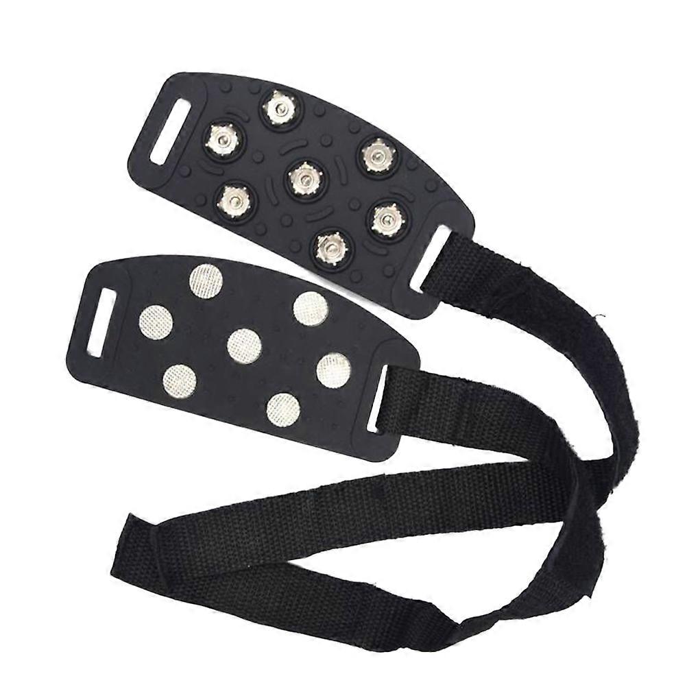 2pcs Premium Silicone and Zinc Alloy Ice Grips with 7 Studs for Shoes Excellent Traction on Ice