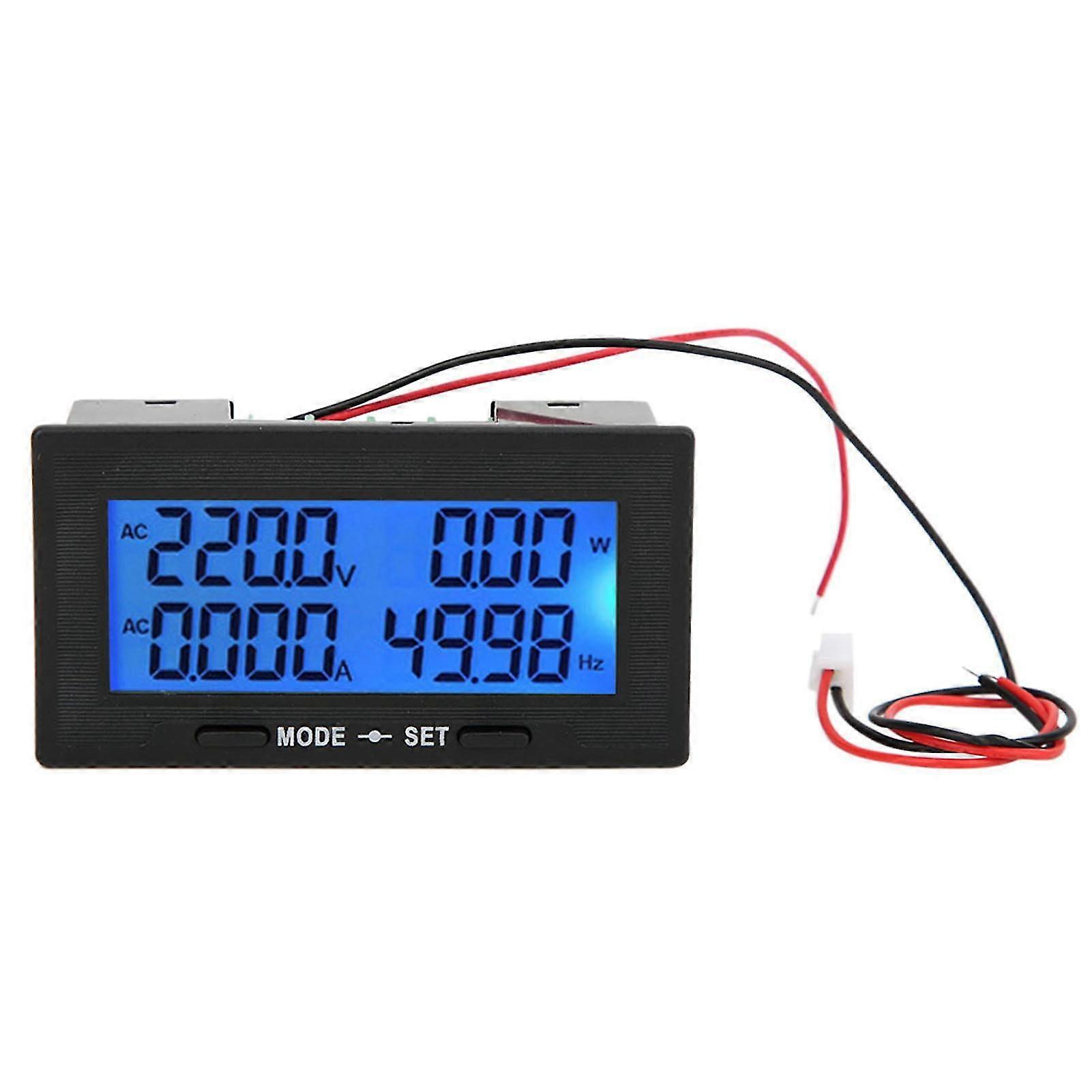 Intelligent Digital LCD Display AC Voltage Current Tester, Meter 0-500V Frequency Power Factor Multimeter Energy Panel(AC20A) L6VSK