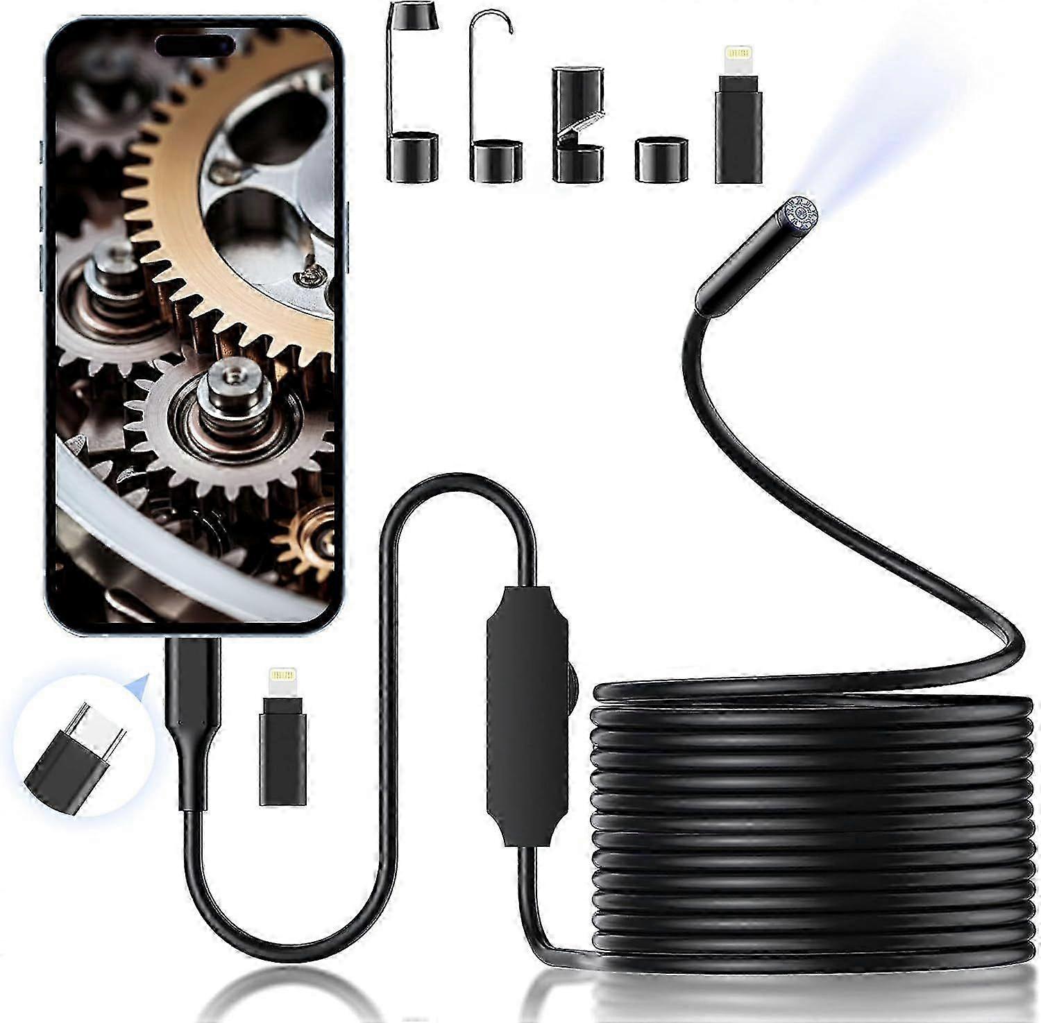 High quality  Endoscope Camera with Light, 1920P HD Borescope