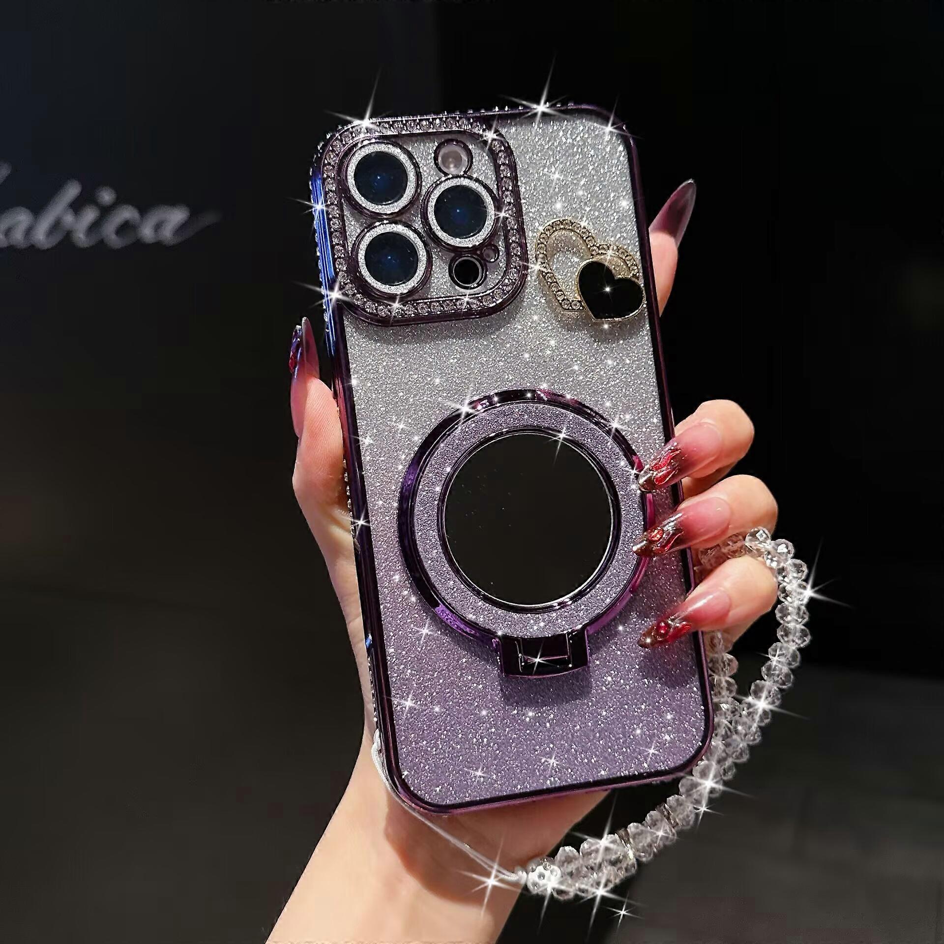 Diamond Mirror Plush Phone Case for iPhone 16 15 14 13 12 11 Pro Max XS X 8 7 6 Mini