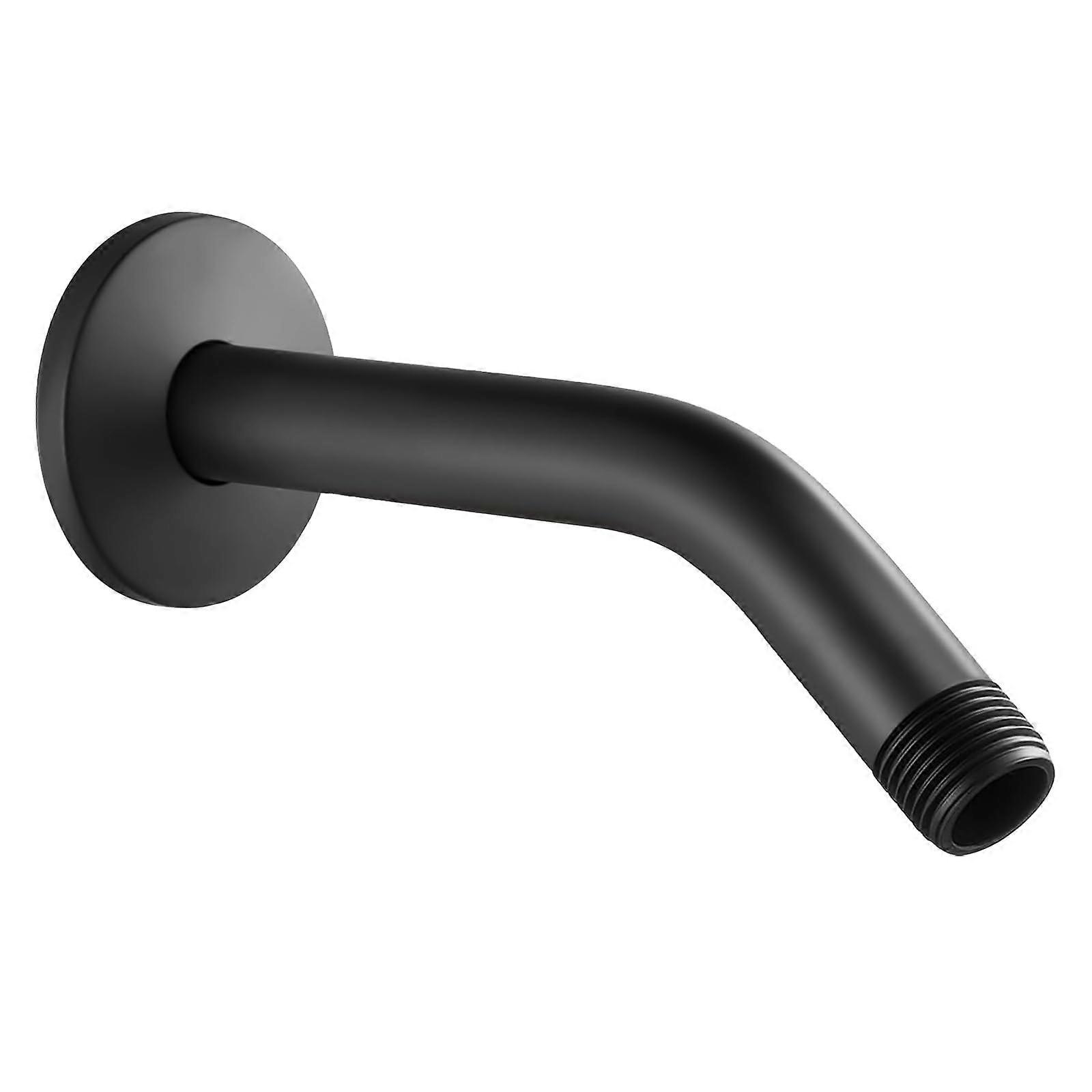 Shower Arm Stainless Steel Extension Arm With Flange For Fixed Shower Head Wall Mounted Black
