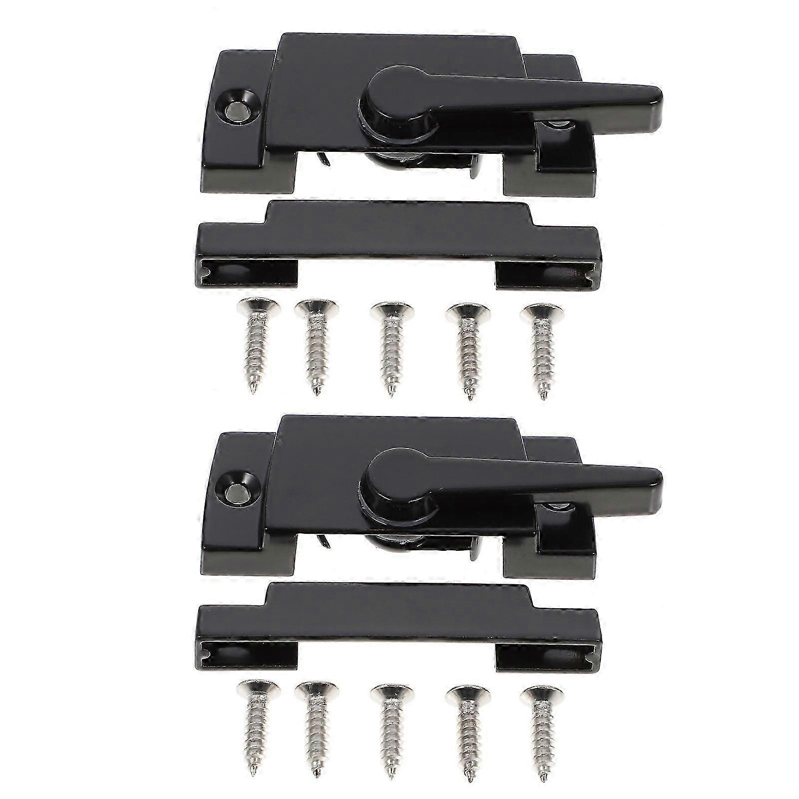 Sash Window Fastener Sliding Window Sash Locks Home Safety Zinc Alloy 6.5X2.4CM 2 Sets