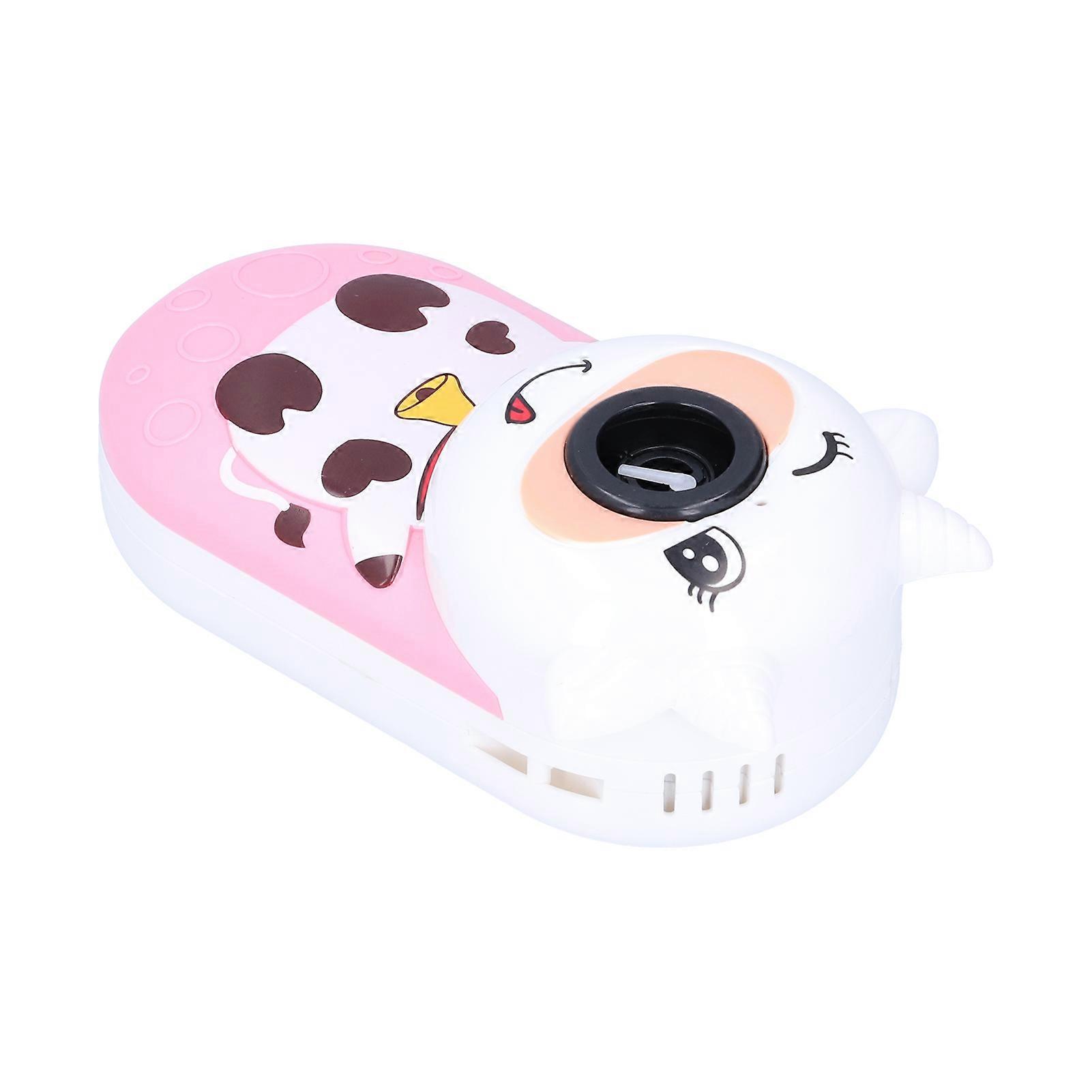 Cartoon Bubble Machine Kids Electronic Bubble Blower Toy Pink