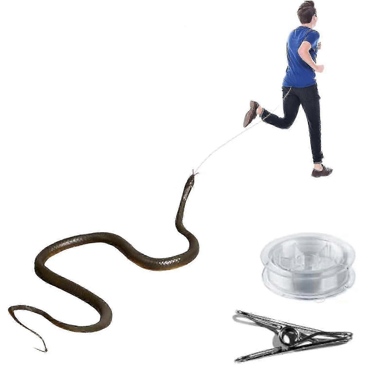 Snake Prank with String Clip - Clip on Snake Prank, Snake on a String Prank, joka jahtaa ihmisiä, DIY Golf Snake Prank String and Clip, Snake Prank