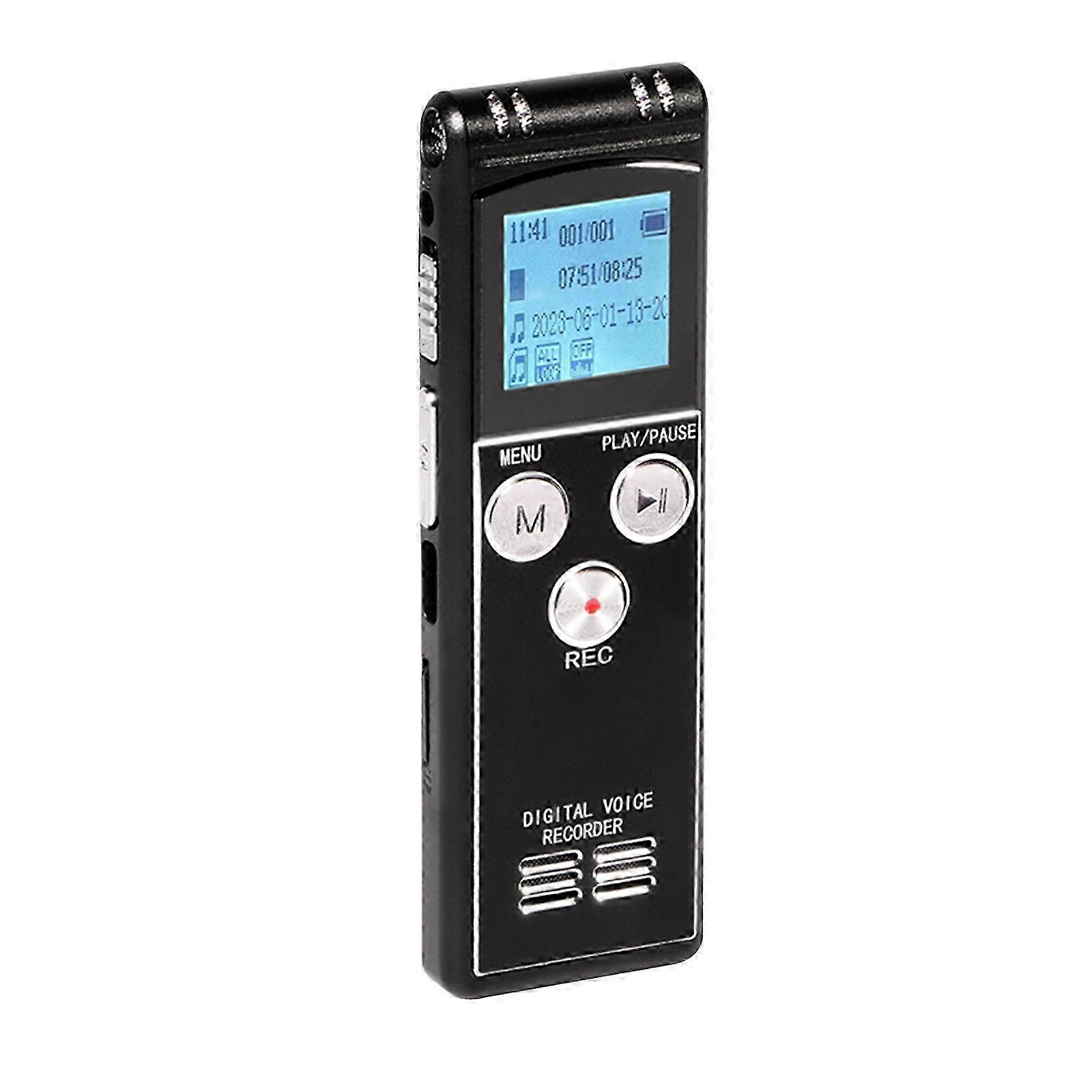 2025 Digital Voice Recorder 8+32G Activated Record Playback MP3 Music Player with Mic and Speaker 1536KBPS High Recording Support Password Protection