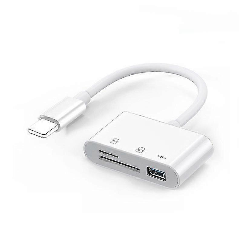 SD Card Reader for iPhone, Memory Card Reader with USB Camera Adapter Plug and Play Trail Game Camera SD Card Viewer Supports SD and TF Card Micro SD