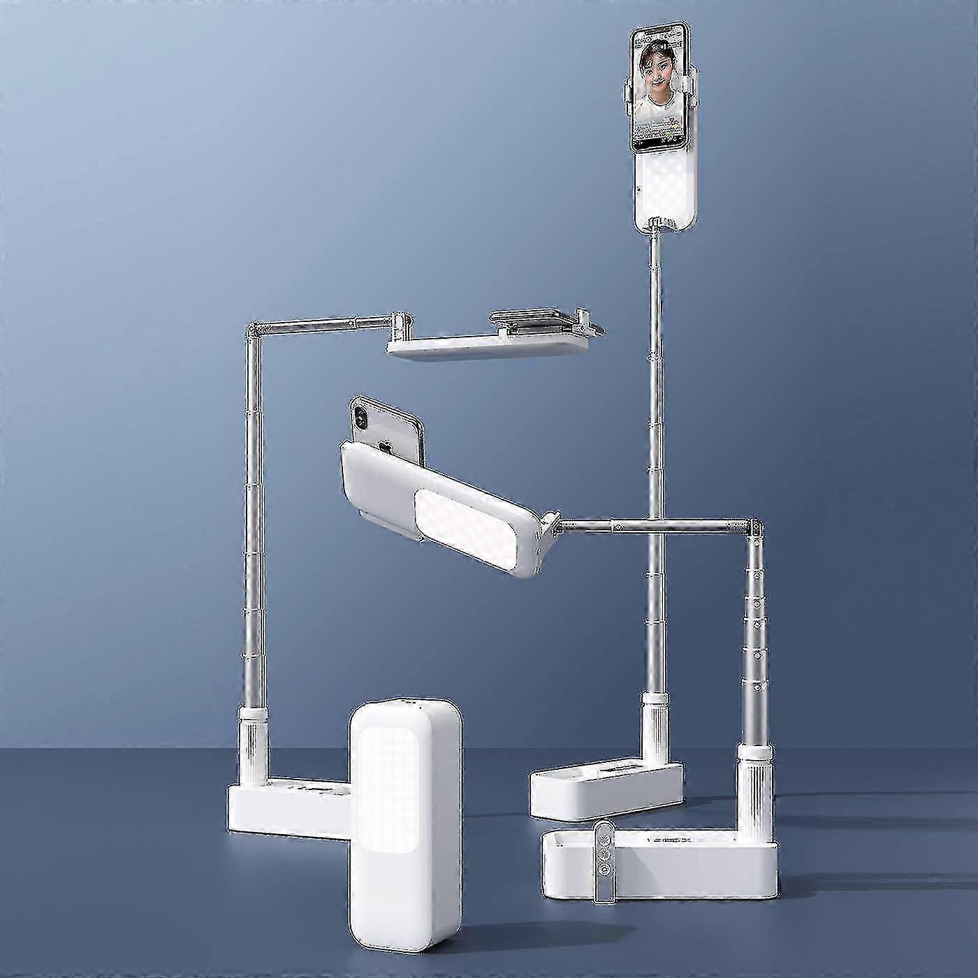 2025 10 Ones Design Foldable Selfie Light, Rechargebale Stand With Phone Holder And Remote Control, Multifunction 7 Retractable Led For Live Streaming