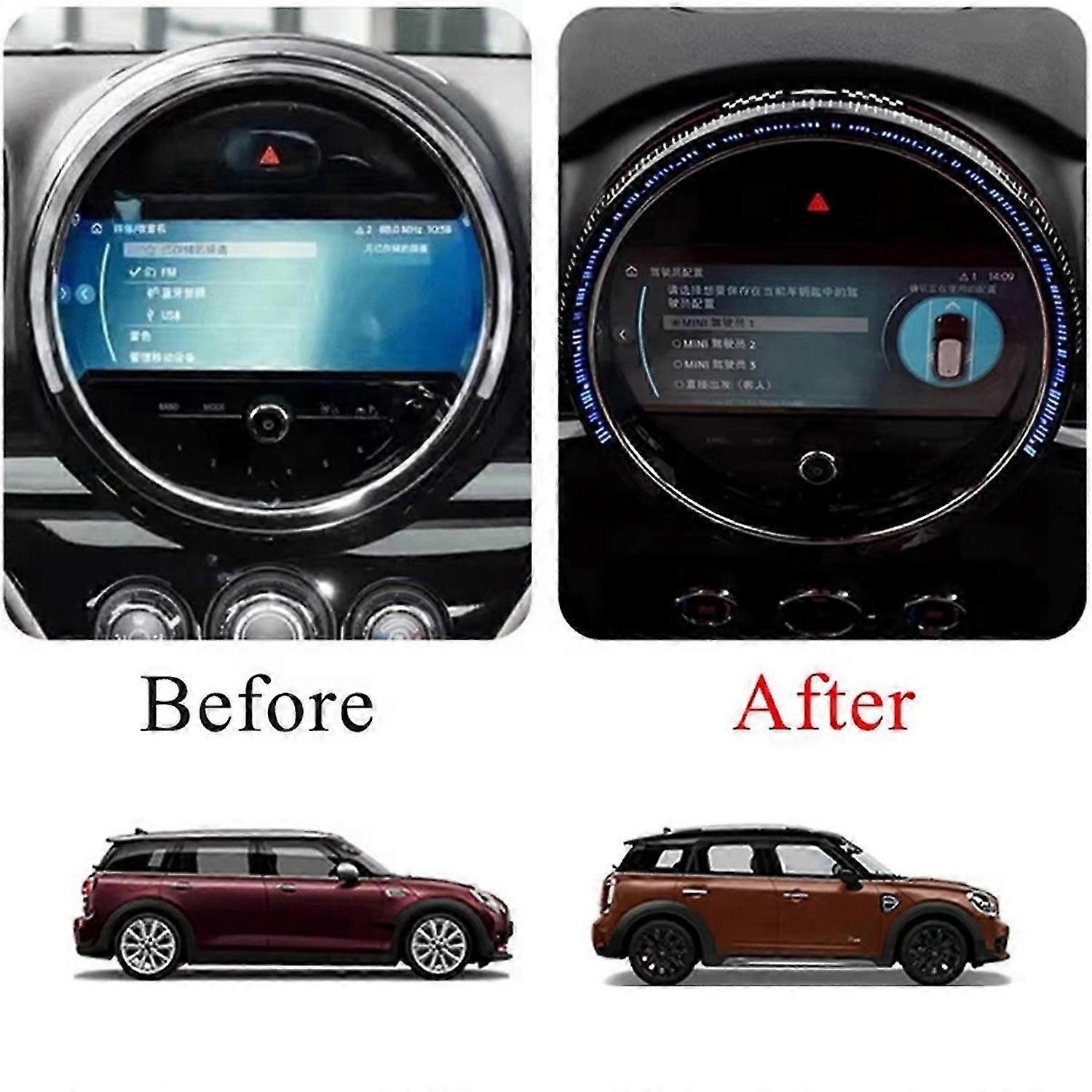 Car Central Control Circle Navigation Screen Cover for MINI 8.8inch