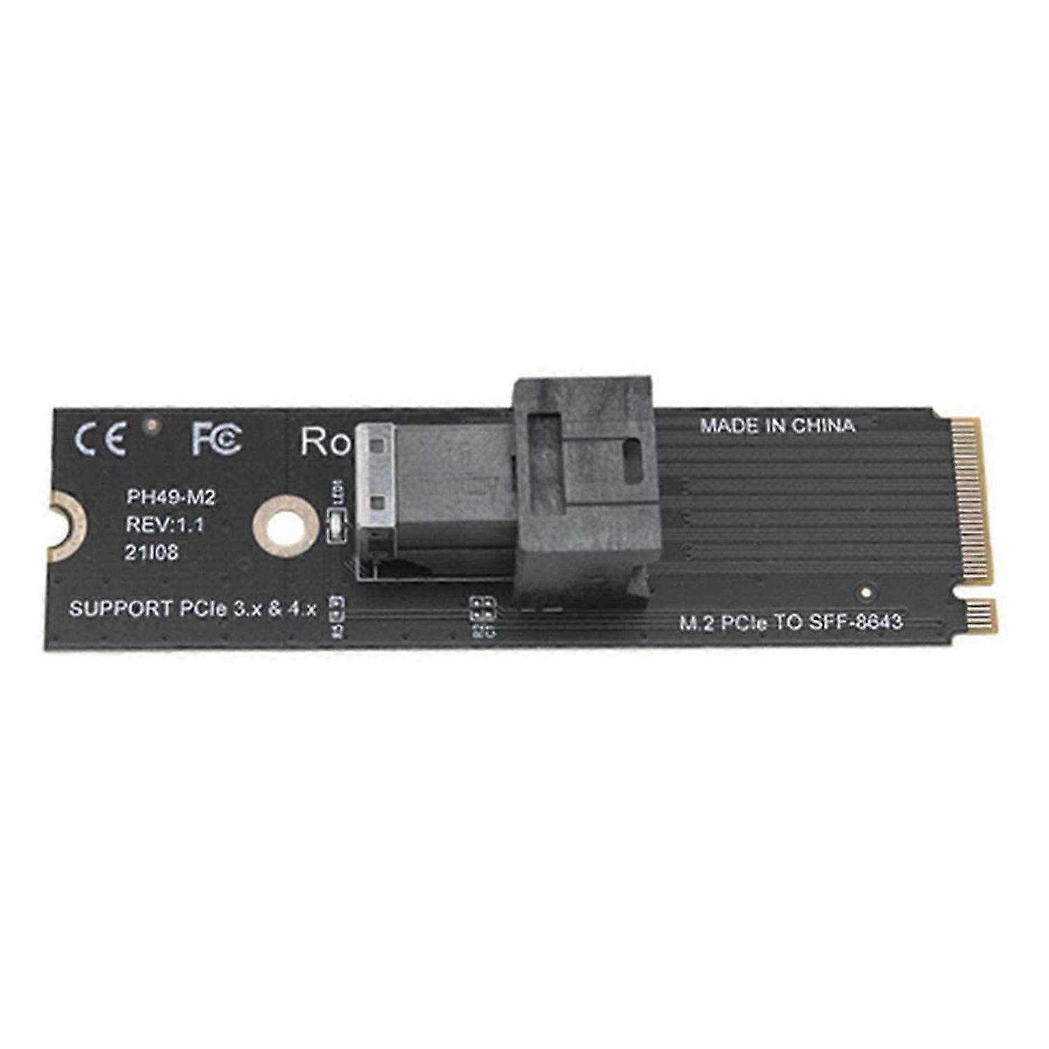 M.2 NVME to U.2 Converter Card Mkey PCIeX4 M.2 PCIe to SFF8643 Hard Disk Adapter Card M.2 NVME Suppo