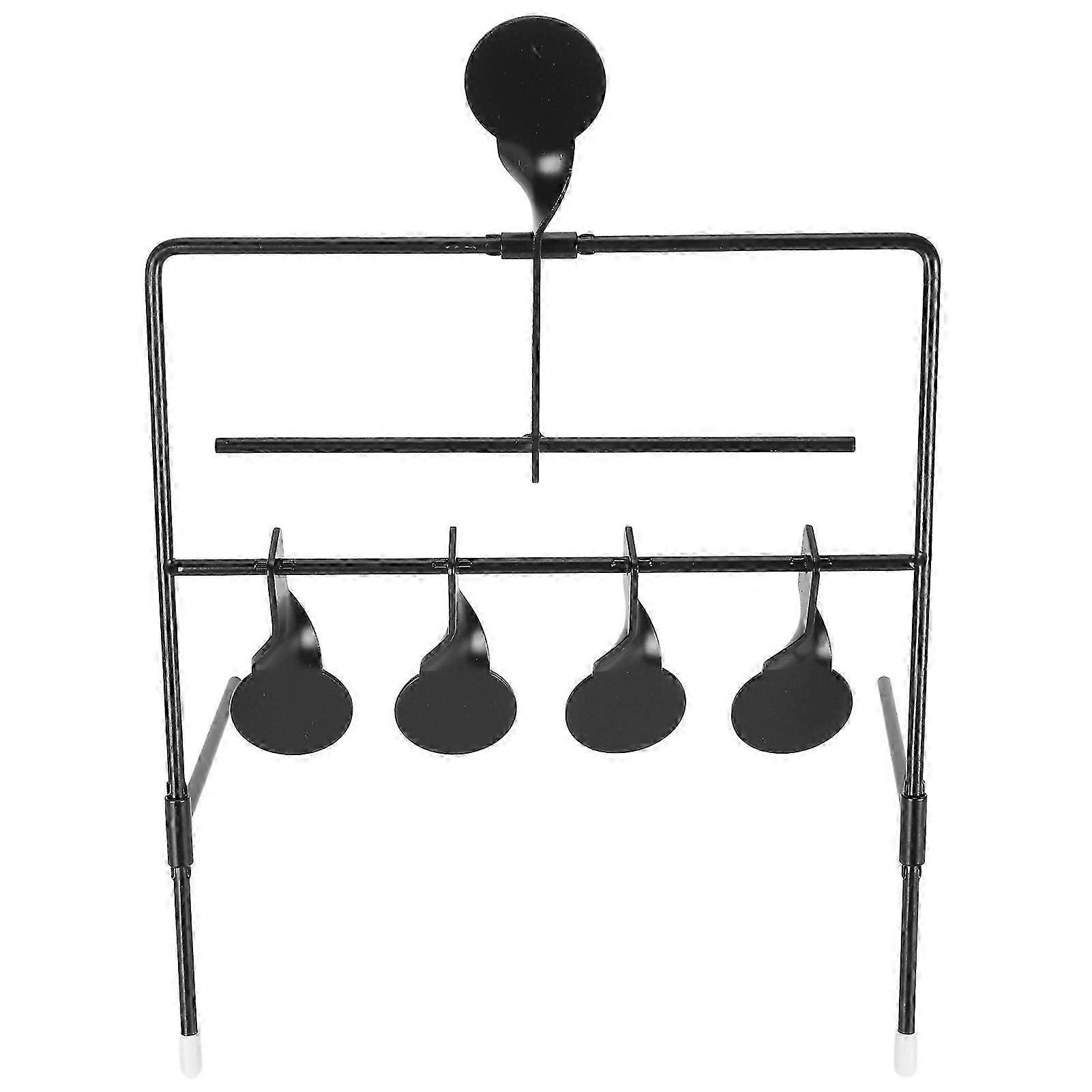 Rotating Steel Target Stand with Decals, designed for Outdoor Shooting Practice