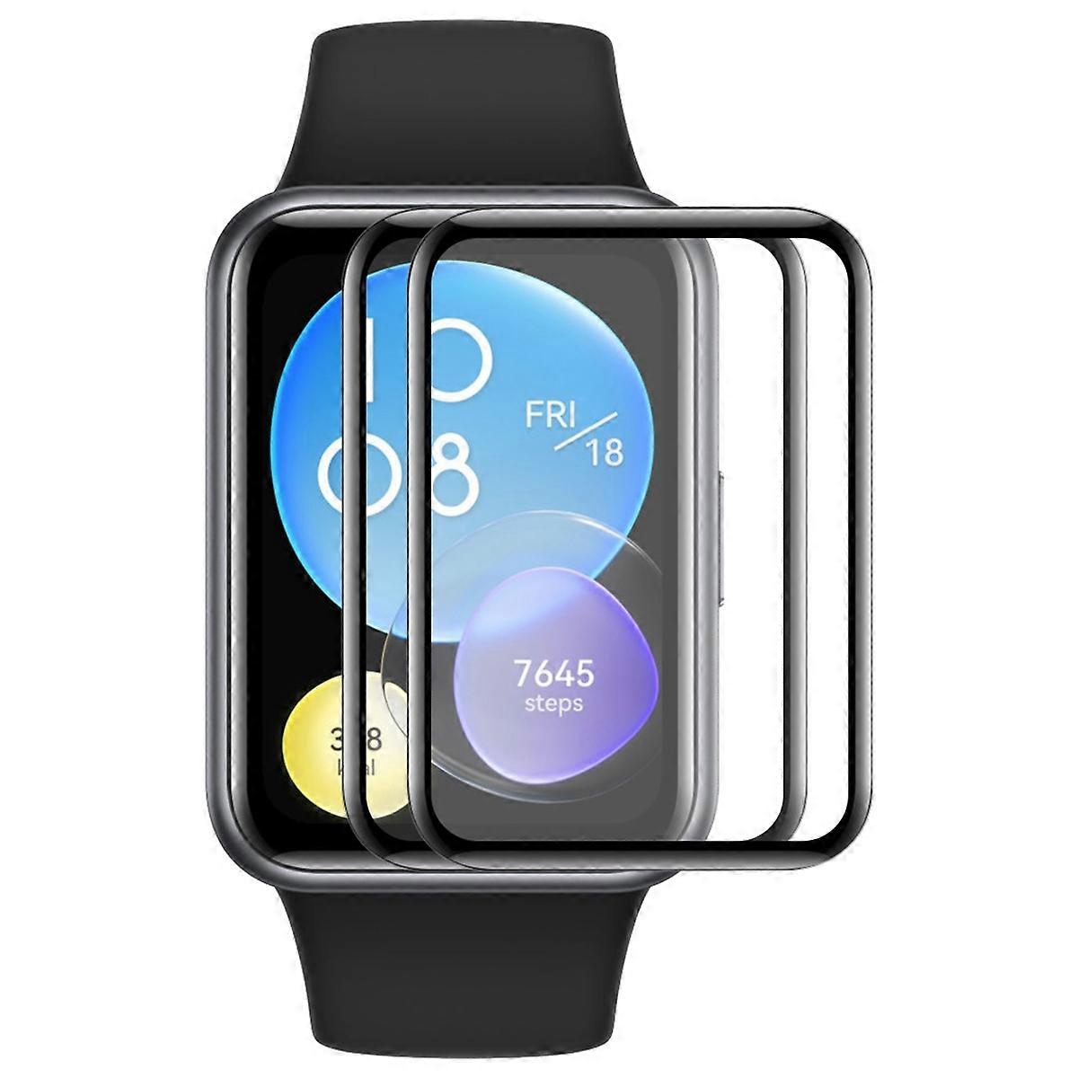 ENKAY HAT PRINCE 2Pcs/Set for Huawei Watch Fit 2 Screen Protector Full Coverage 3D Curved Soft PC Ed