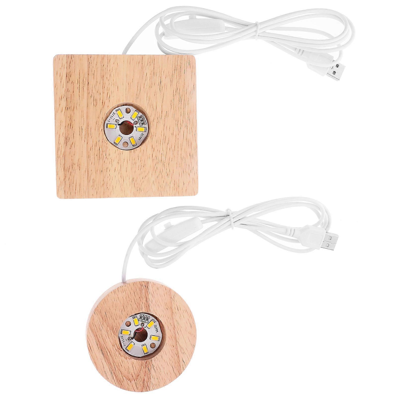 LED Light Base Wooden Holder for Crystal Balls Lighting 10Pcs