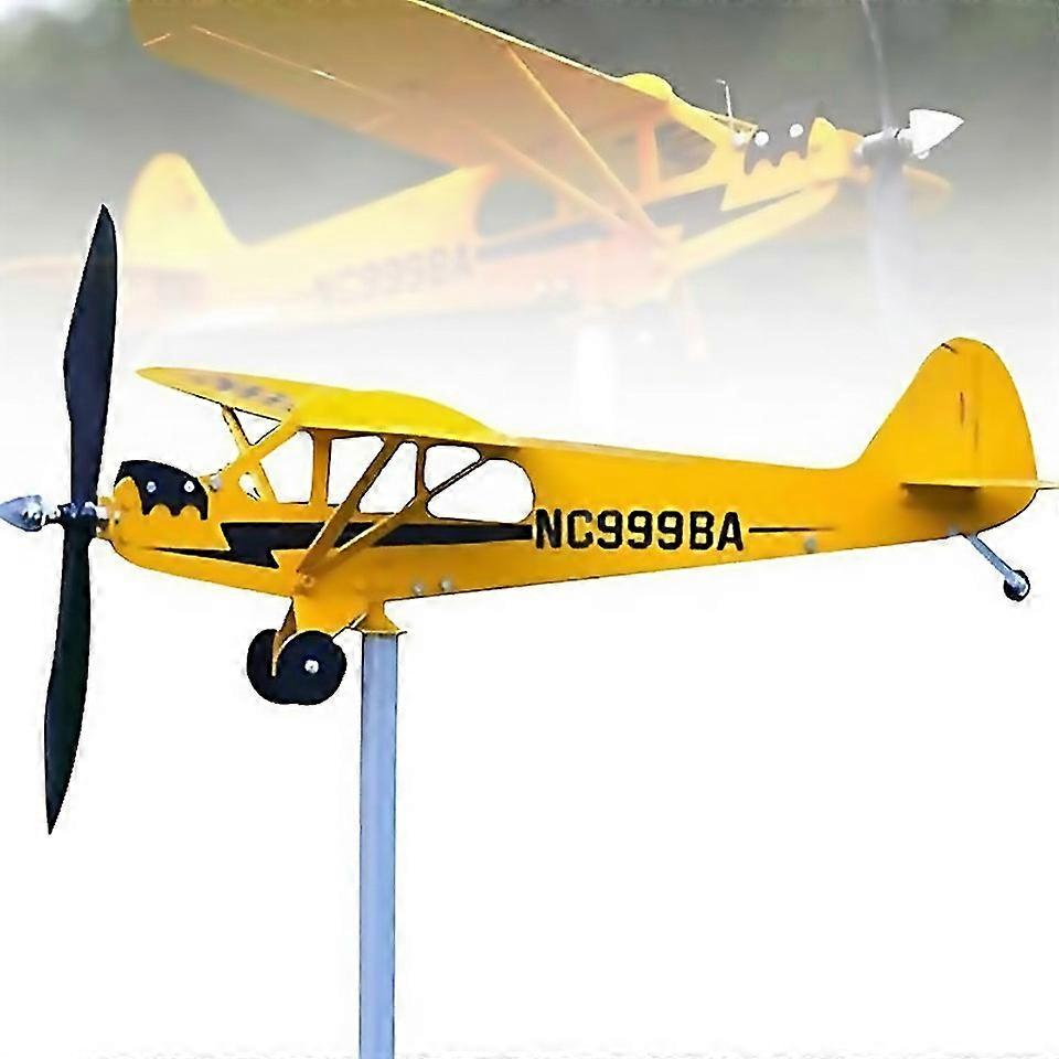 For Thyggzjbs Piper J3 Cub Airplane Weathervanemetal Windmill
