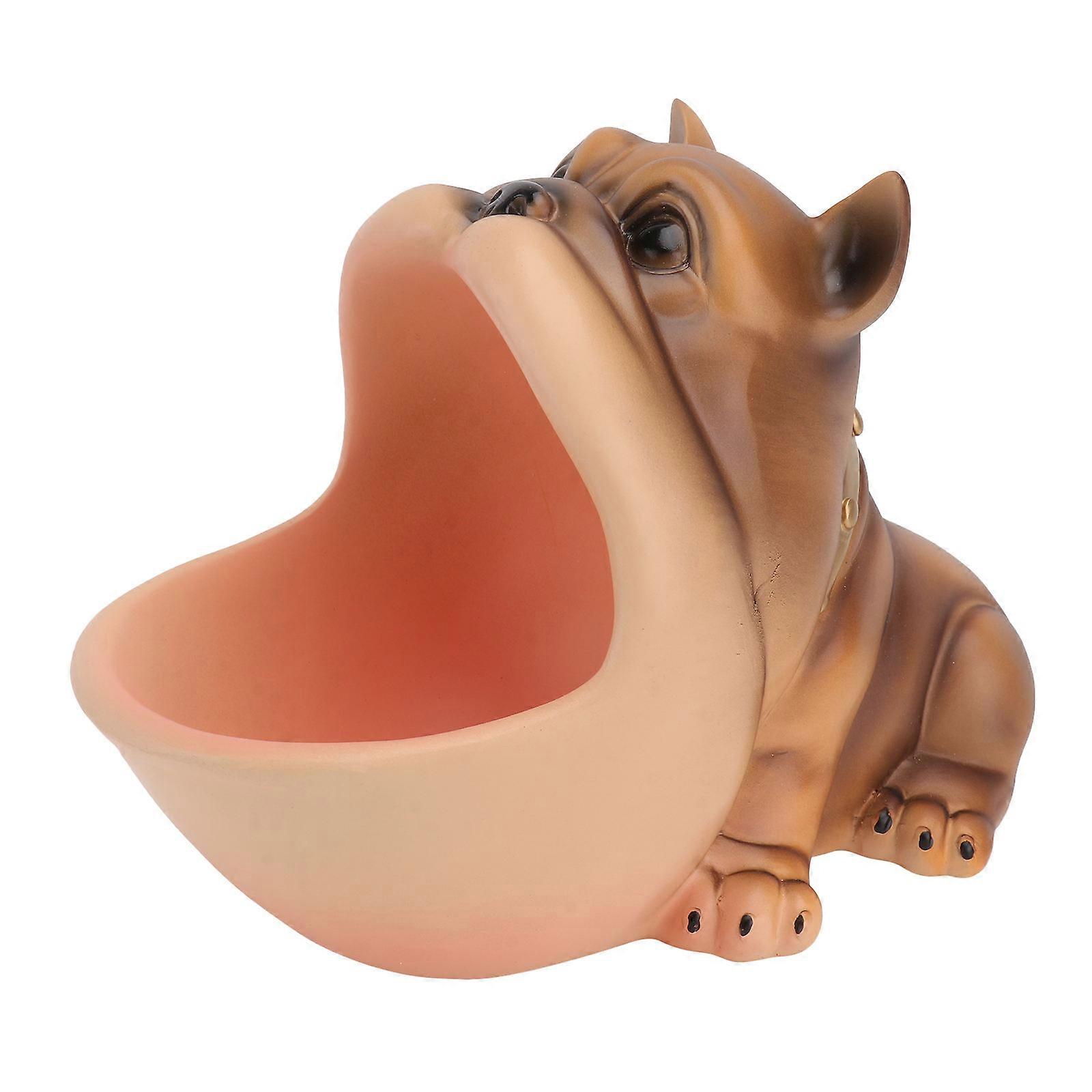 Sundries Container Resin Ornament for Storage Use 1Pcs Brown Dog
