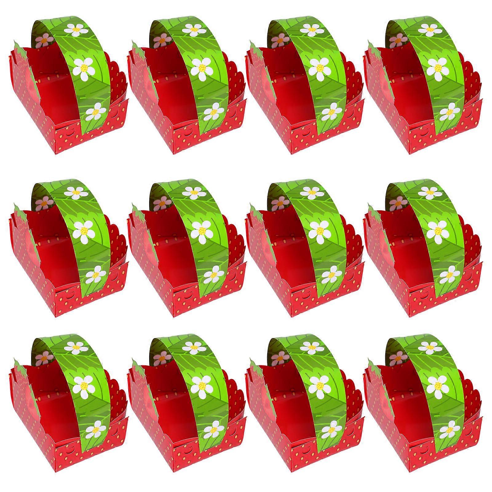 Paper Snack Boxes for Storage Use with Handle 20Pcs Summer Fruit Theme