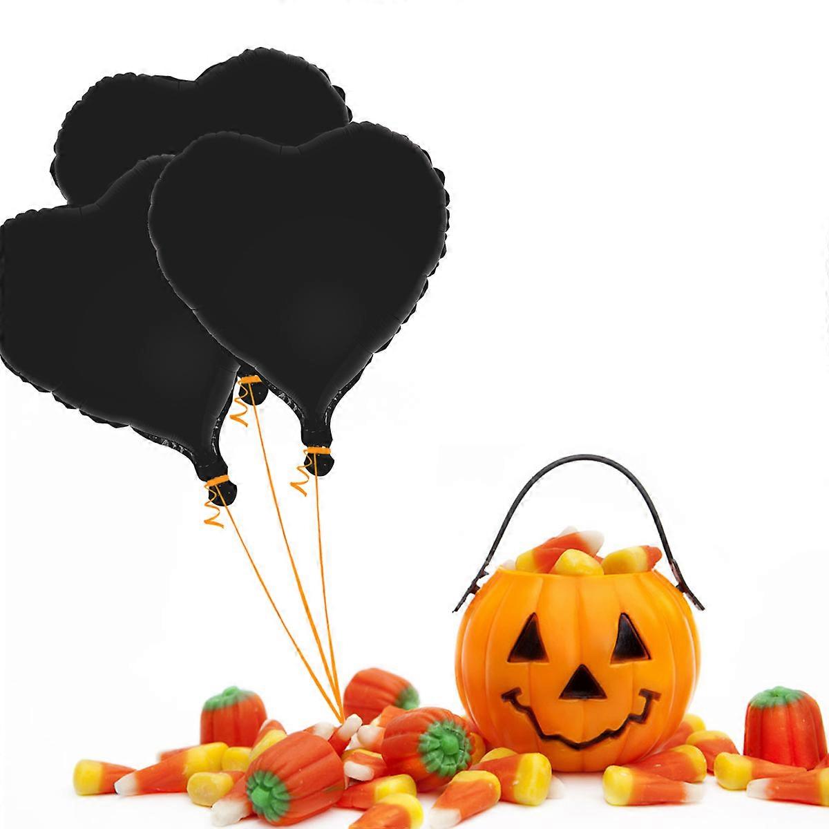 Party Foil Balloons Heart Shape 30Pcs for Birthday Decoration Black