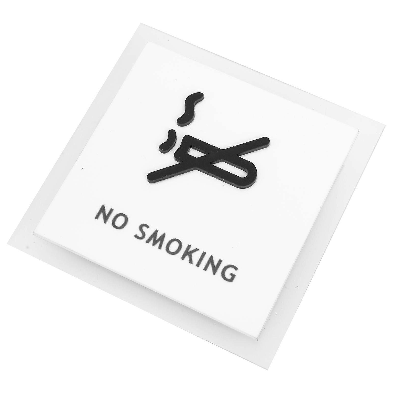 No Smoking Indicator Acrylic Notice Board for Public Use White