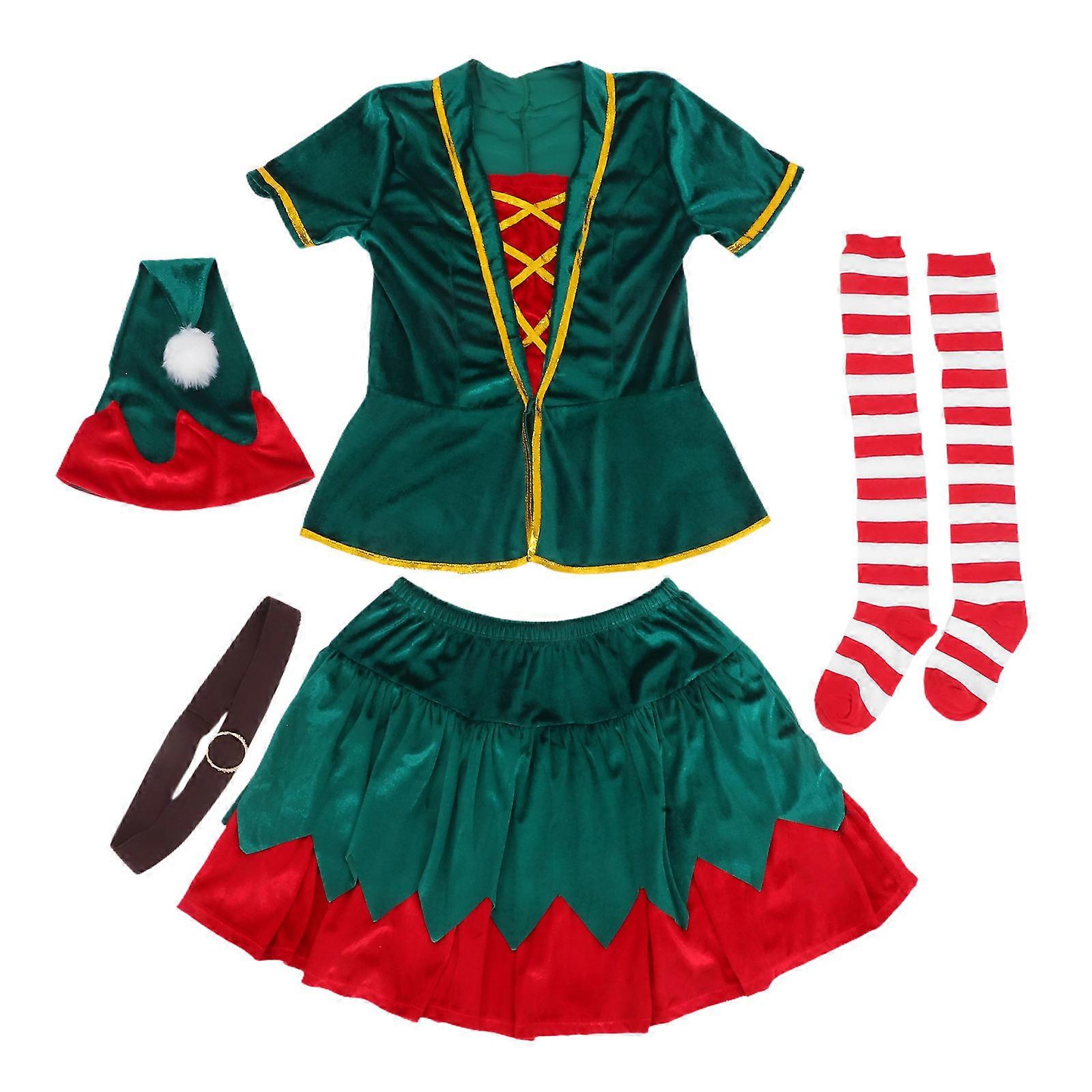 Christmas Costumes Elf Costume for Wearing 1Set with Assorted Color Design