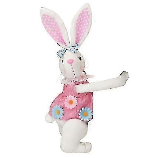 Easter Bunny Doll Hug Curtain Tree Top Star Rabbit Flower Decor Soft Stuffed Elastic Holiday Ornament Decoration Plush Toy Gift Supplies
