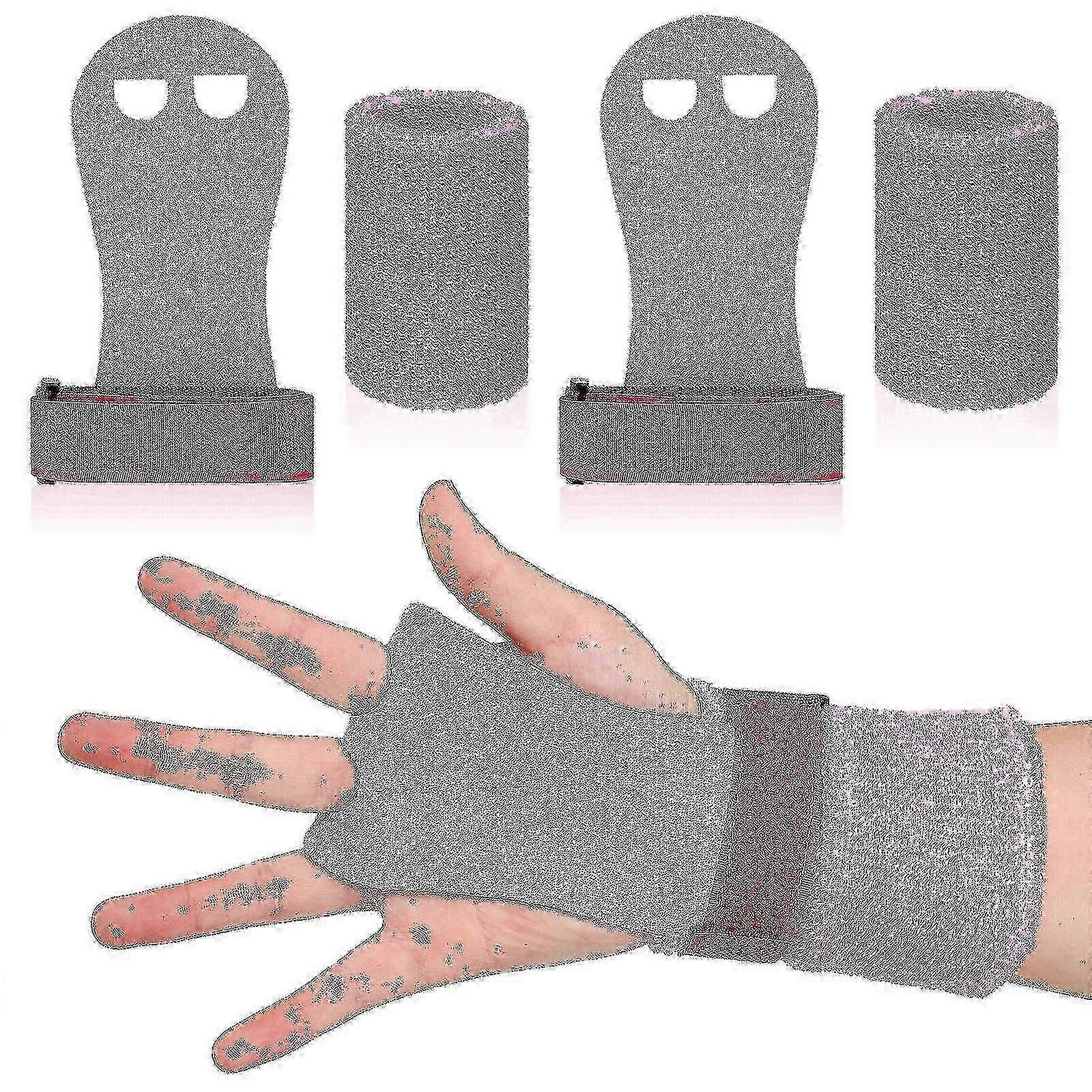 4 Pcs Gymnastics Grips And Wristbands Bar Grips Palm Protection And Wrist Support Bands For Kid's Workout Exercise