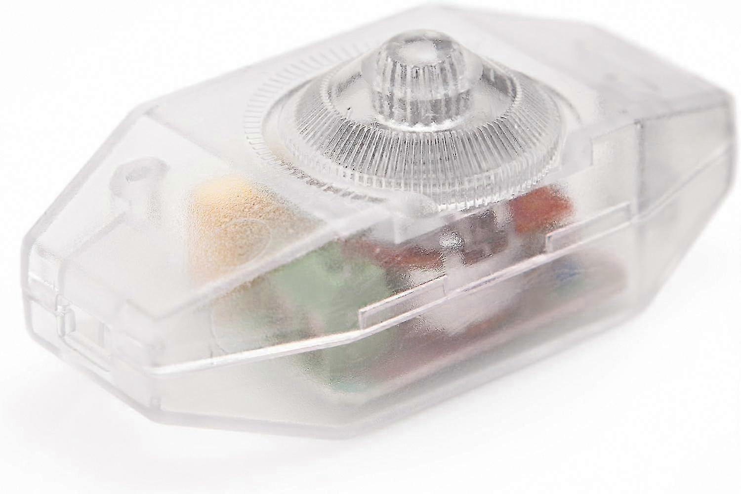 LED Dimmer for Incandescent Bulbs 1-60W, Variable Intensity On/Off Switch, 220-230V Power Cord, Transparent