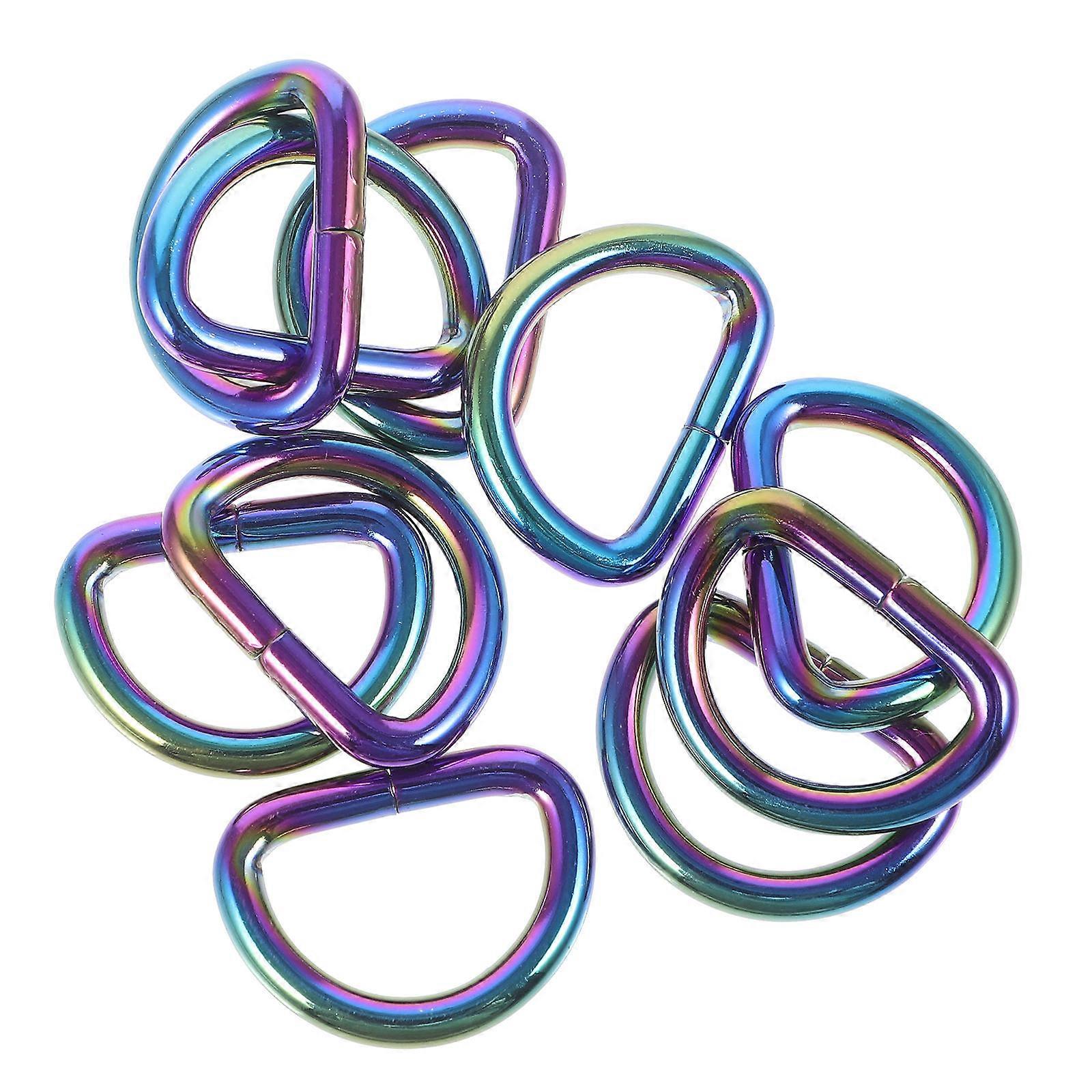 D Rings for Purse Purse Crafting Buckle for Fixing Use 10Pcs Metal Assorted Color