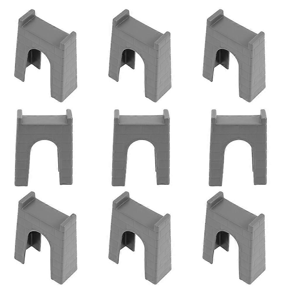 Train Bridge Pier Model Toy for Playing 9Pcs Plastic Train Track Supports