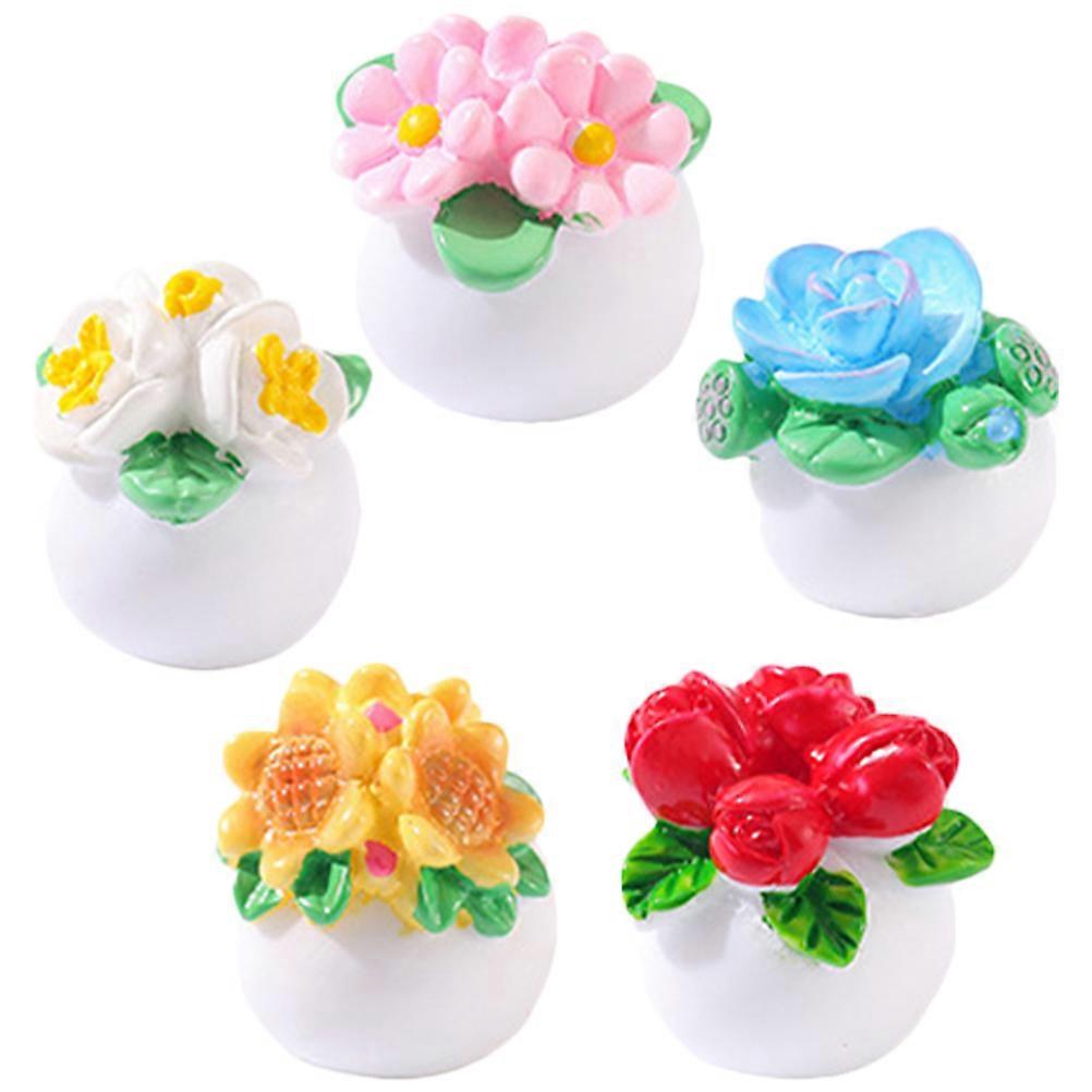 Mini House Miniature Bonsai Model for Decoration 25Pcs Assorted Color Resin Set