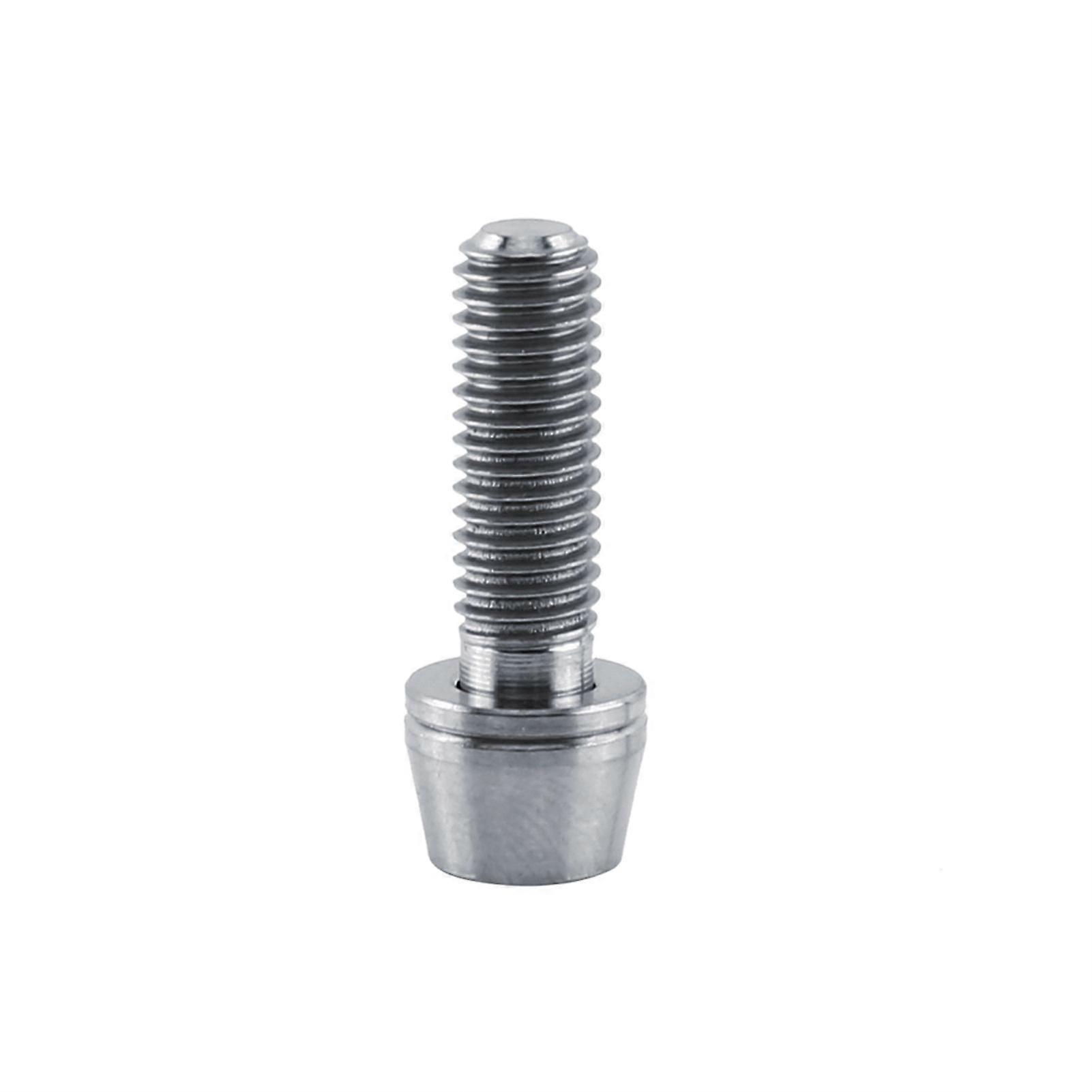 Titanium Alloy Titanium Tapered Head Screw With Washer For Mountain Bike(silver/M6x16)