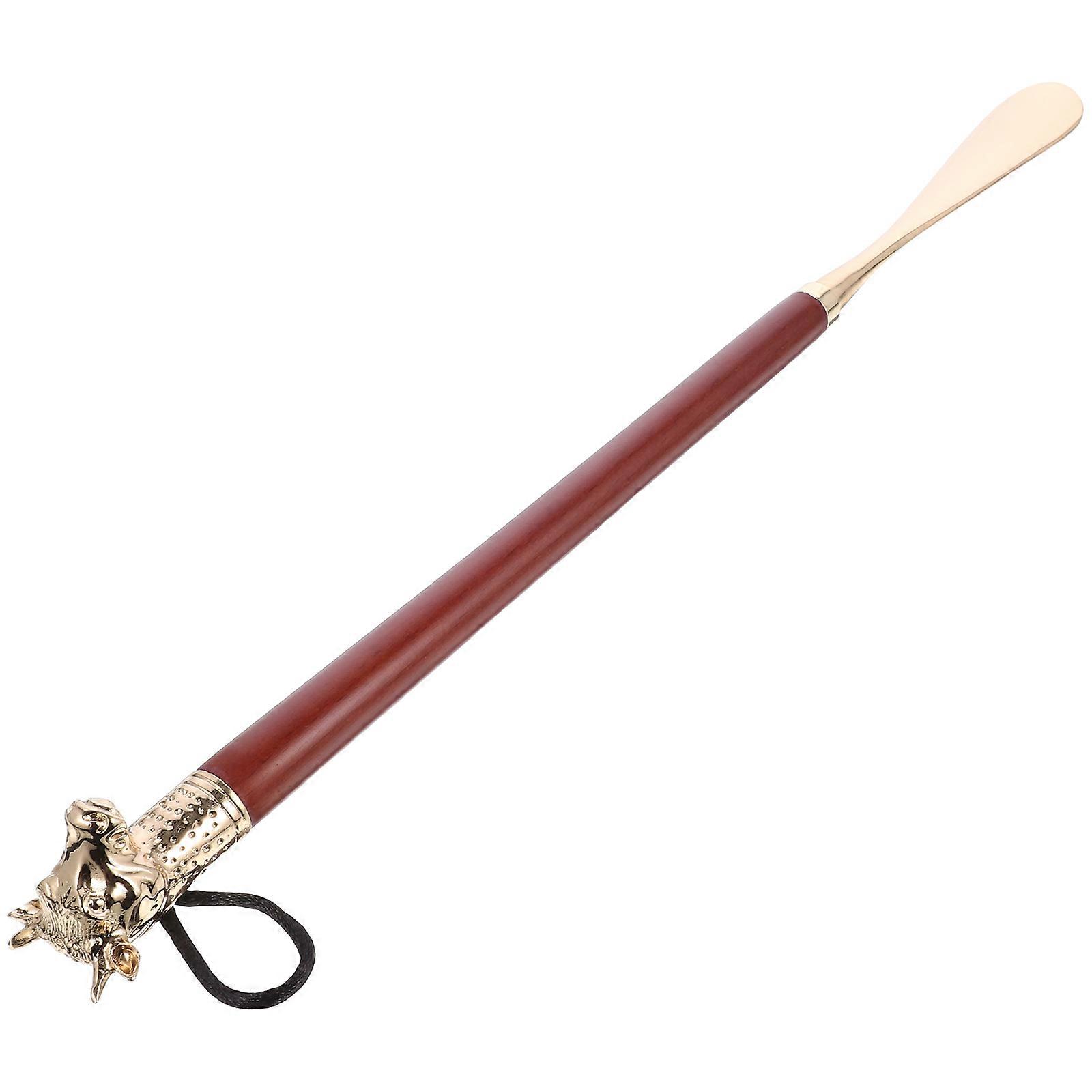 Men Shoe Horn 3Pcs Long Handle Shoe Horn Brown Alloy for Comfortable Use