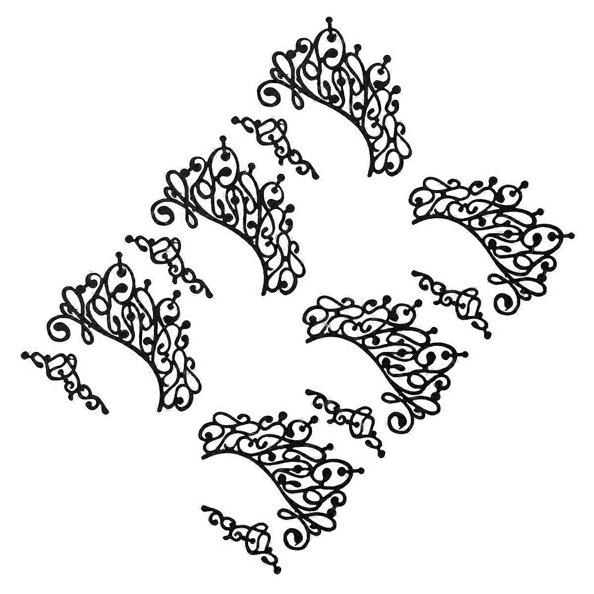 Black Temporary Eye Liner Stickers for Eye Use 3Pairs Fabric Lace