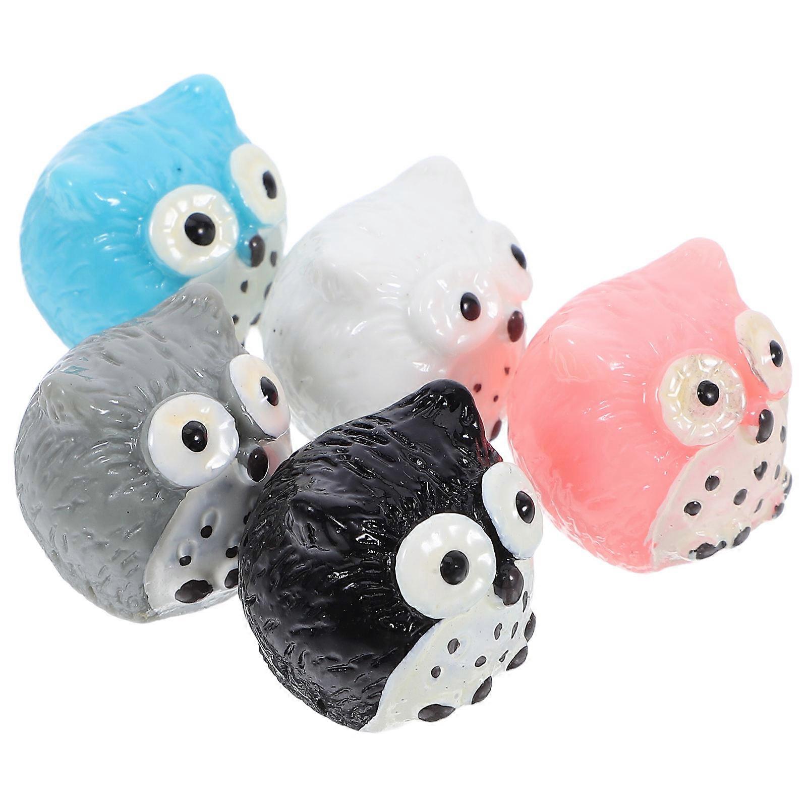 Landscape Miniatures Resin Mini Owl Model for Decorating 10Pcs Set