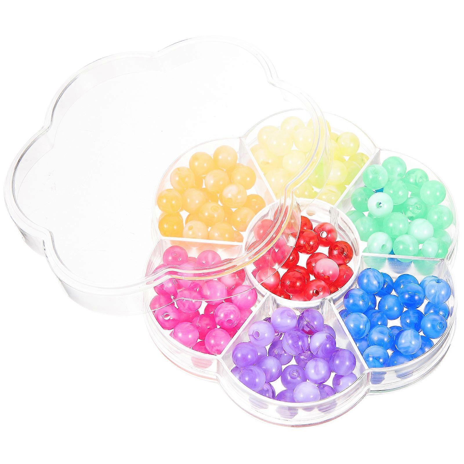 Colored Acrylic Beads for Jewelry DIY with 4 Boxes of Beads