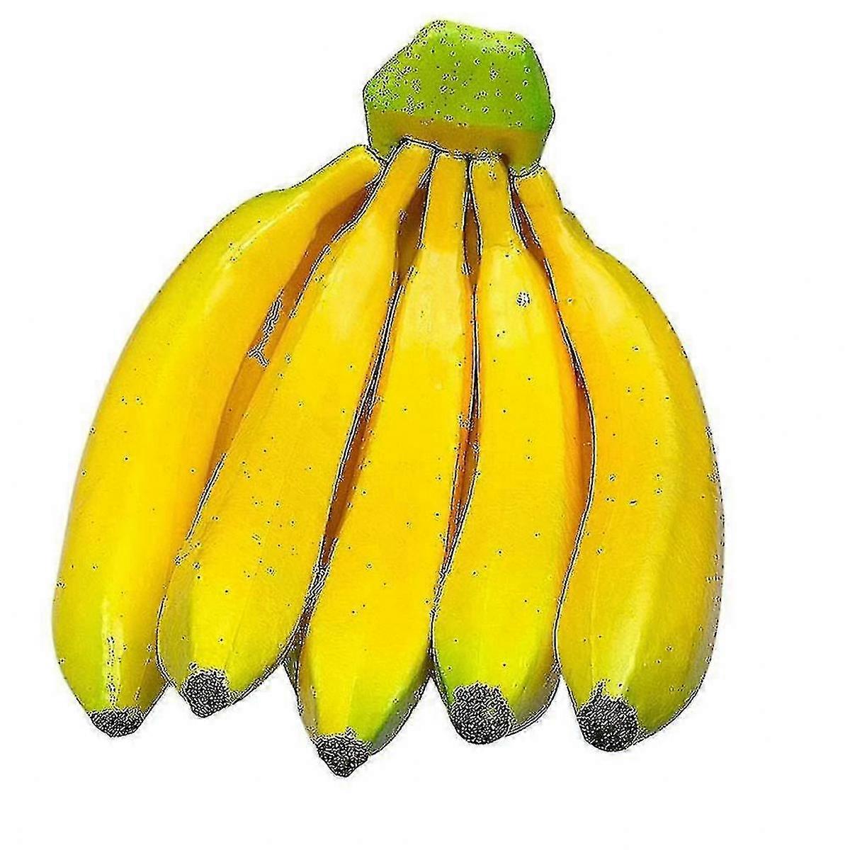 Artificial Bananas Simulation Fake Fruit Realistic Banana Bunch Decorative Fruit