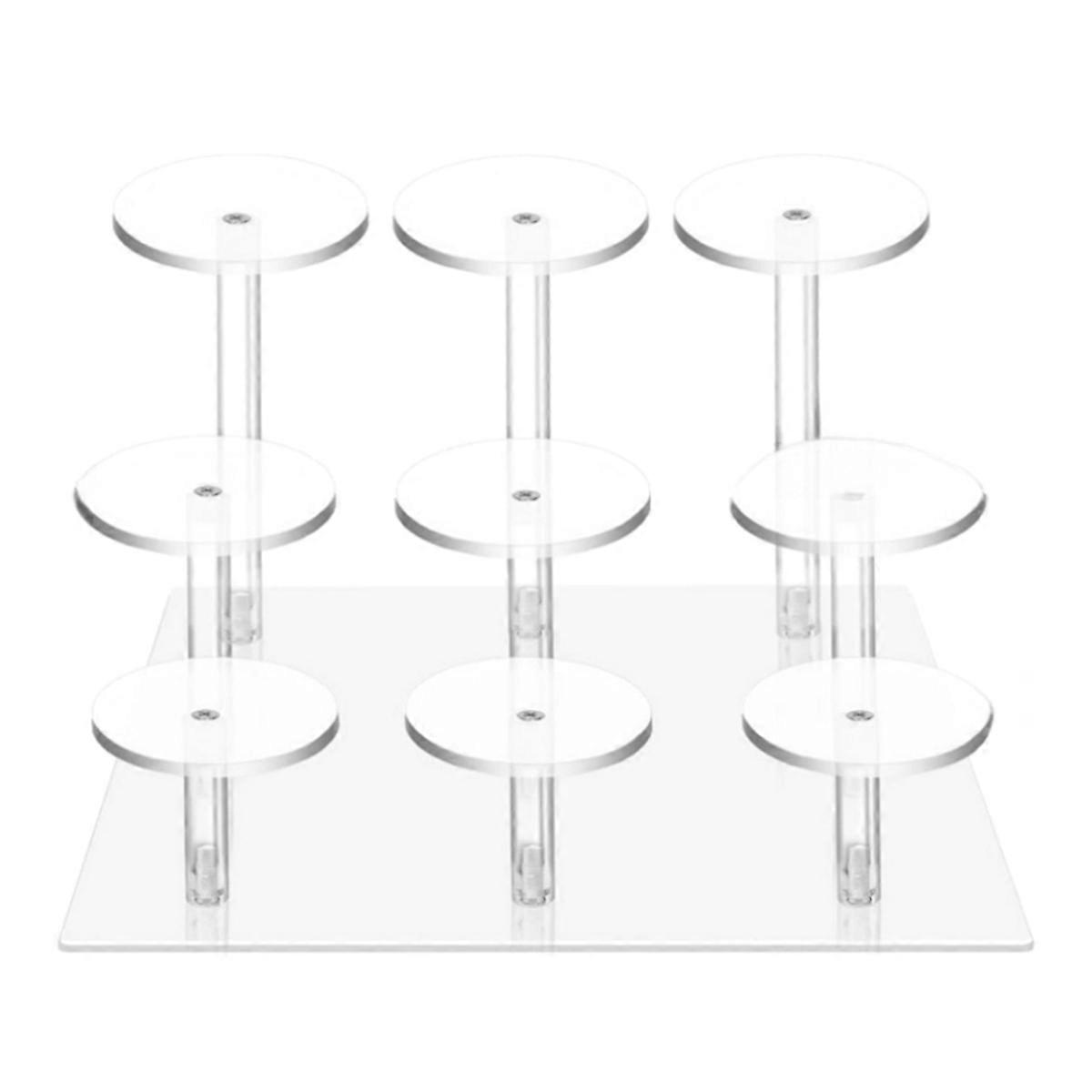 9 Columns of Acrylic Christmas Ornaments Display Stand