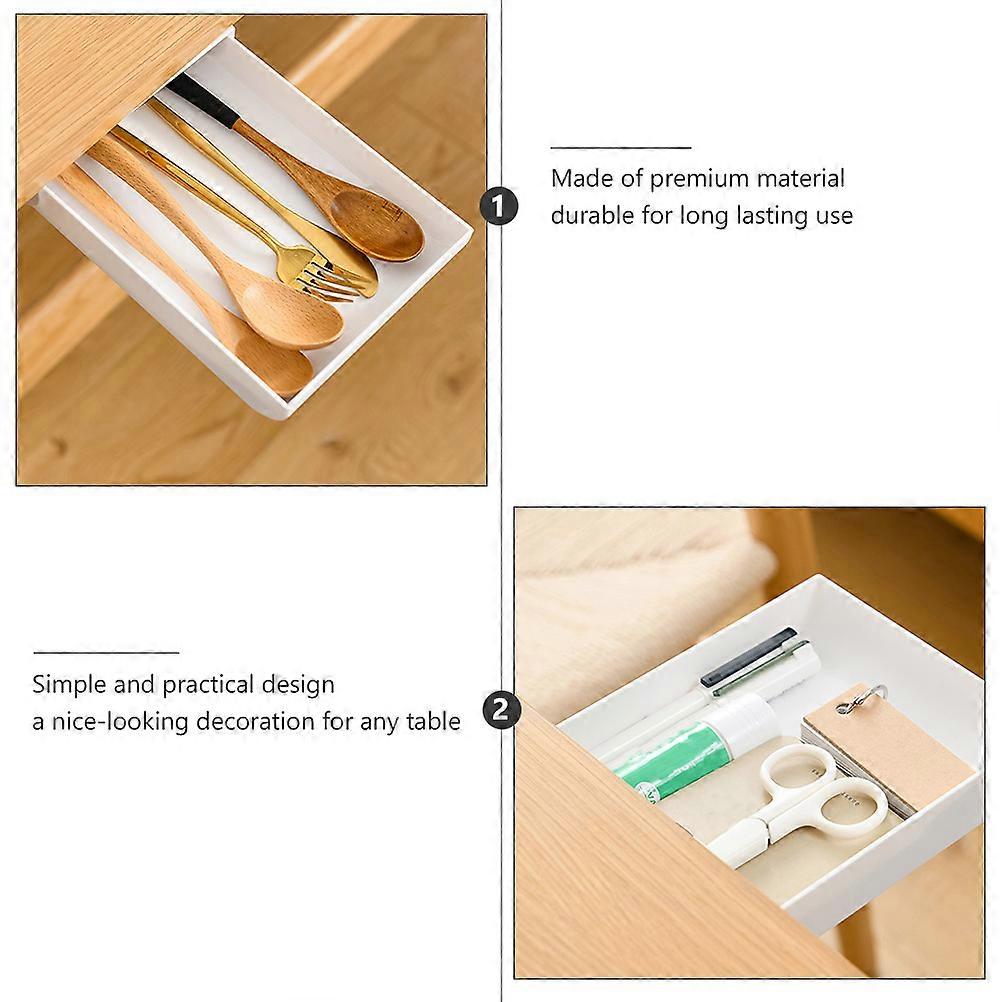 Hidden Desktop Organizer Drawer Storage Box for Pen Storage 4Pcs