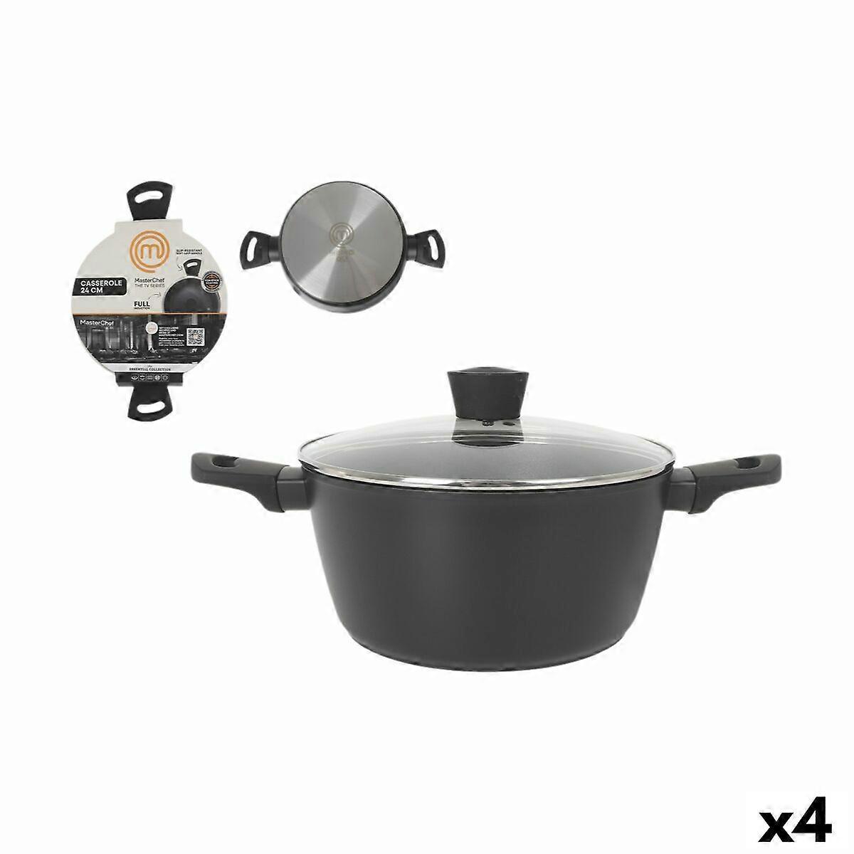 Casserole with lid MasterChef 24 cm (4 Units)
