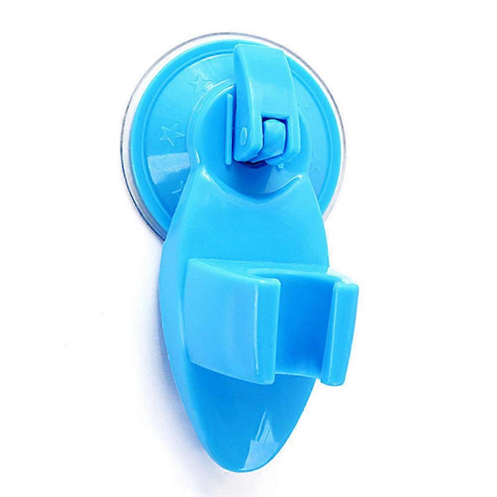 Suction Shower Head for Bathroom Holder Blue Fixed Wall Bracket